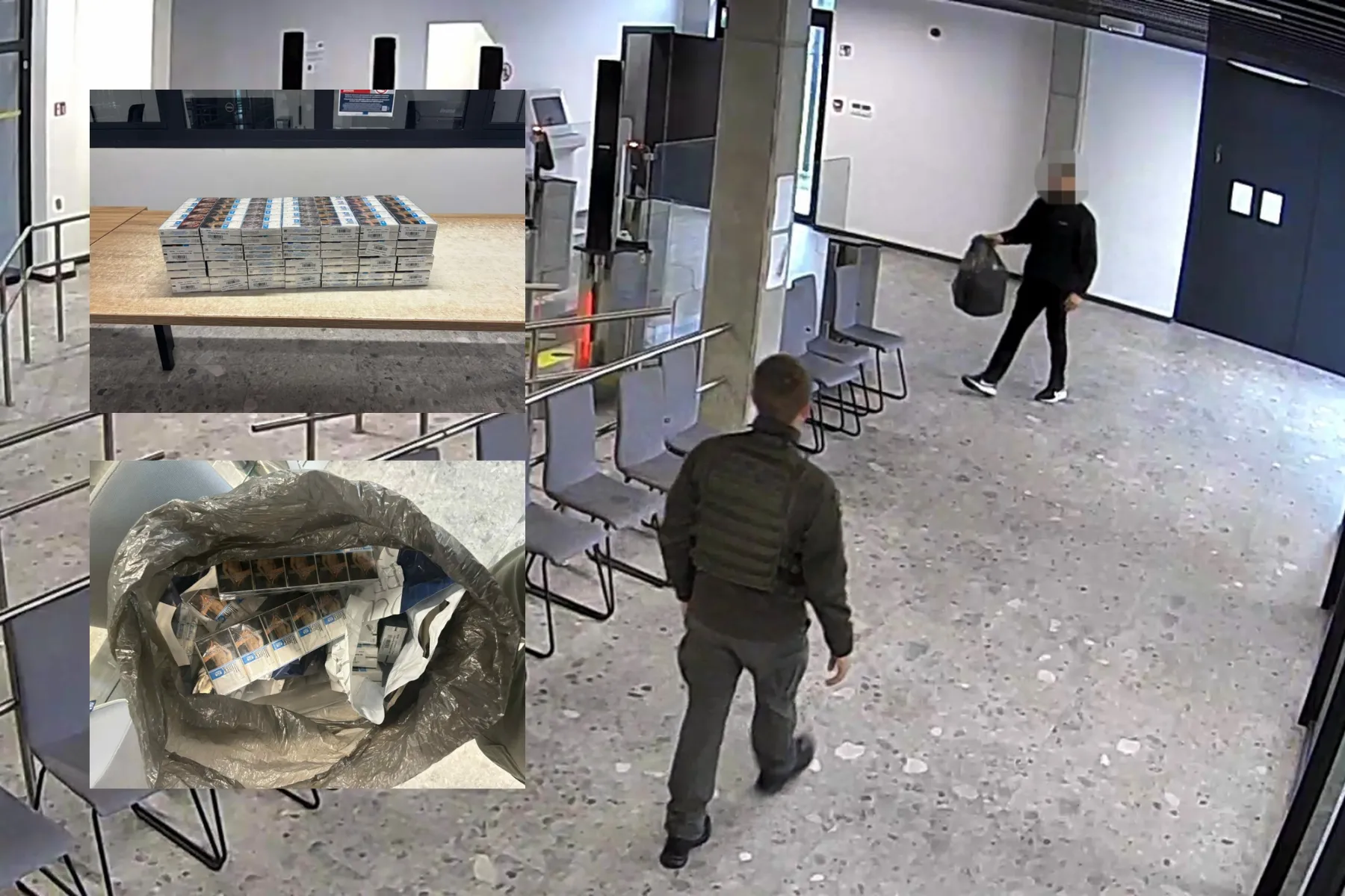 Pasieniečiai sulaikė nelegalius rūkalus nešusį autobuso vairuotoją / VSAT nuotr.