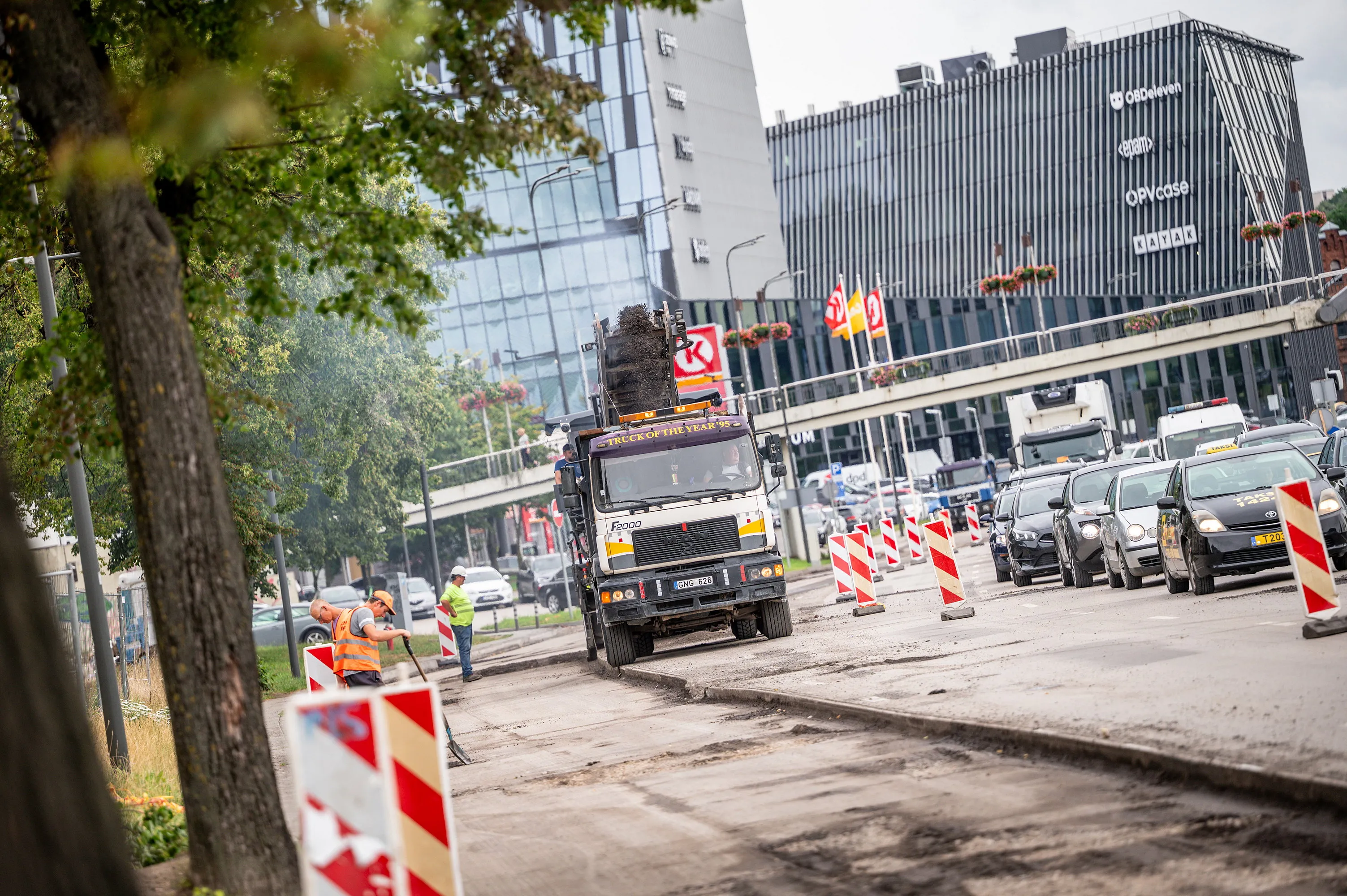 Frezuojama danga Karaliaus Mindaugo prospekte