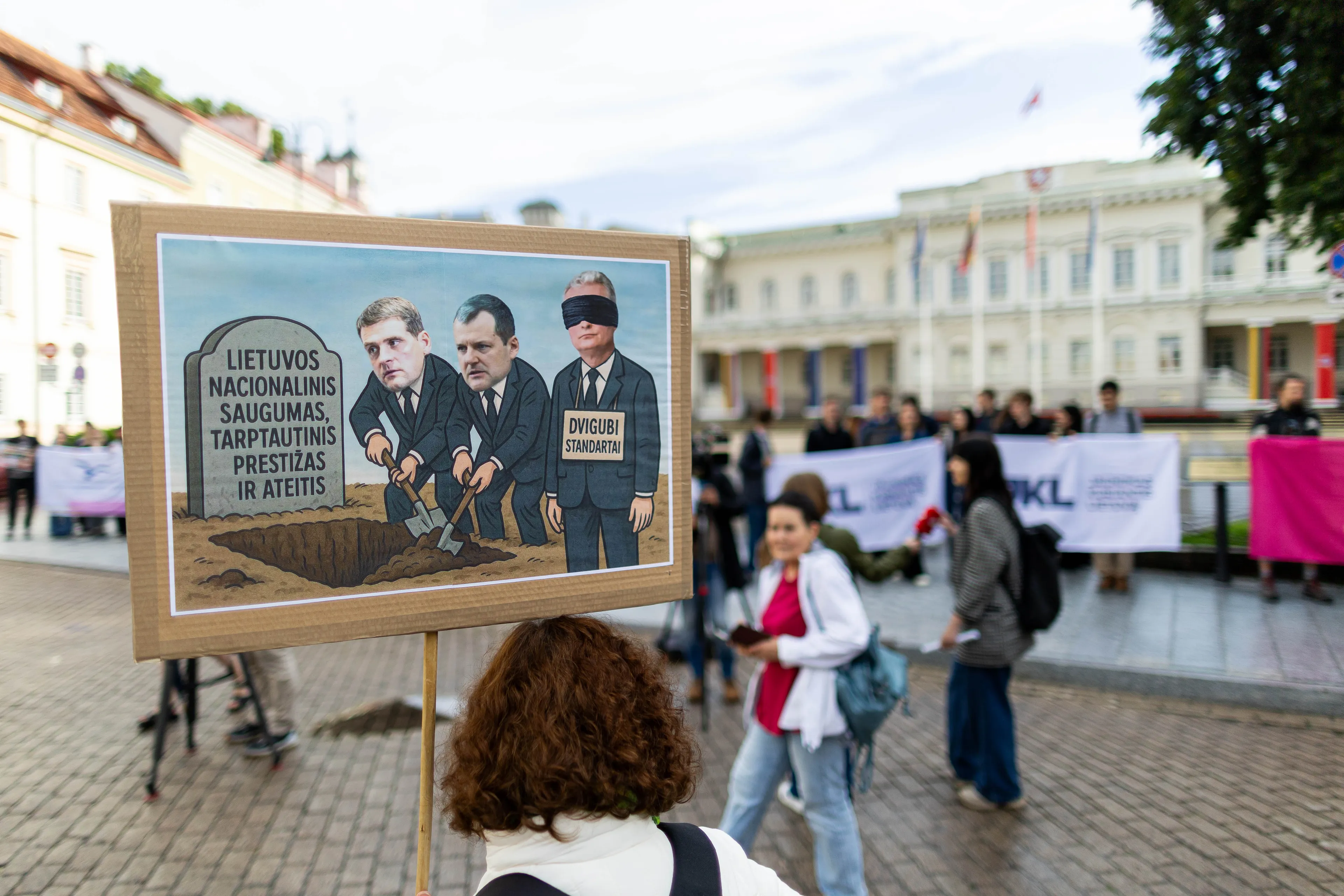 Protestas "Prezidente, kur Jūsų stuburas?" / ELTA / Ž. Gedvilos nuotr.