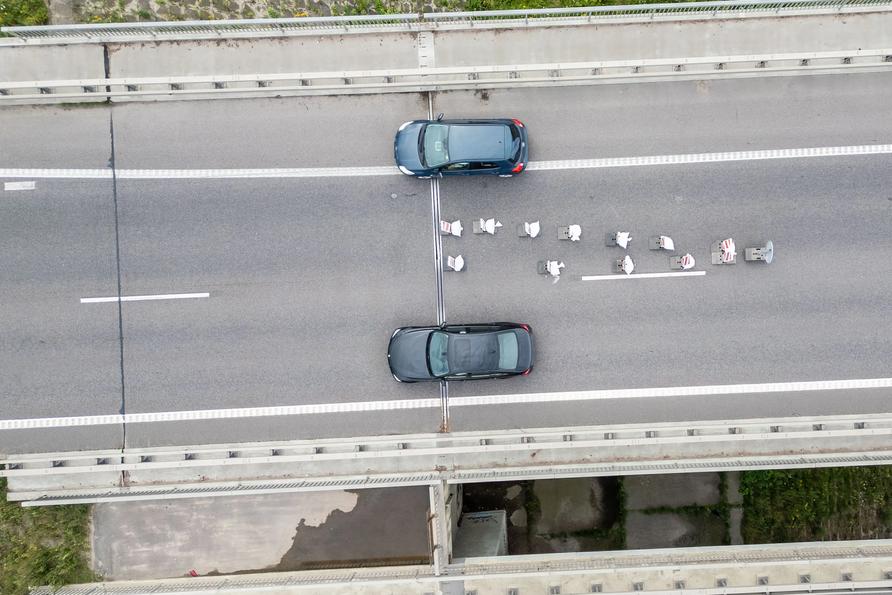 Incidentas ties Lampėdžių tiltu / E. Ovčarenko, BNS nuotr.
