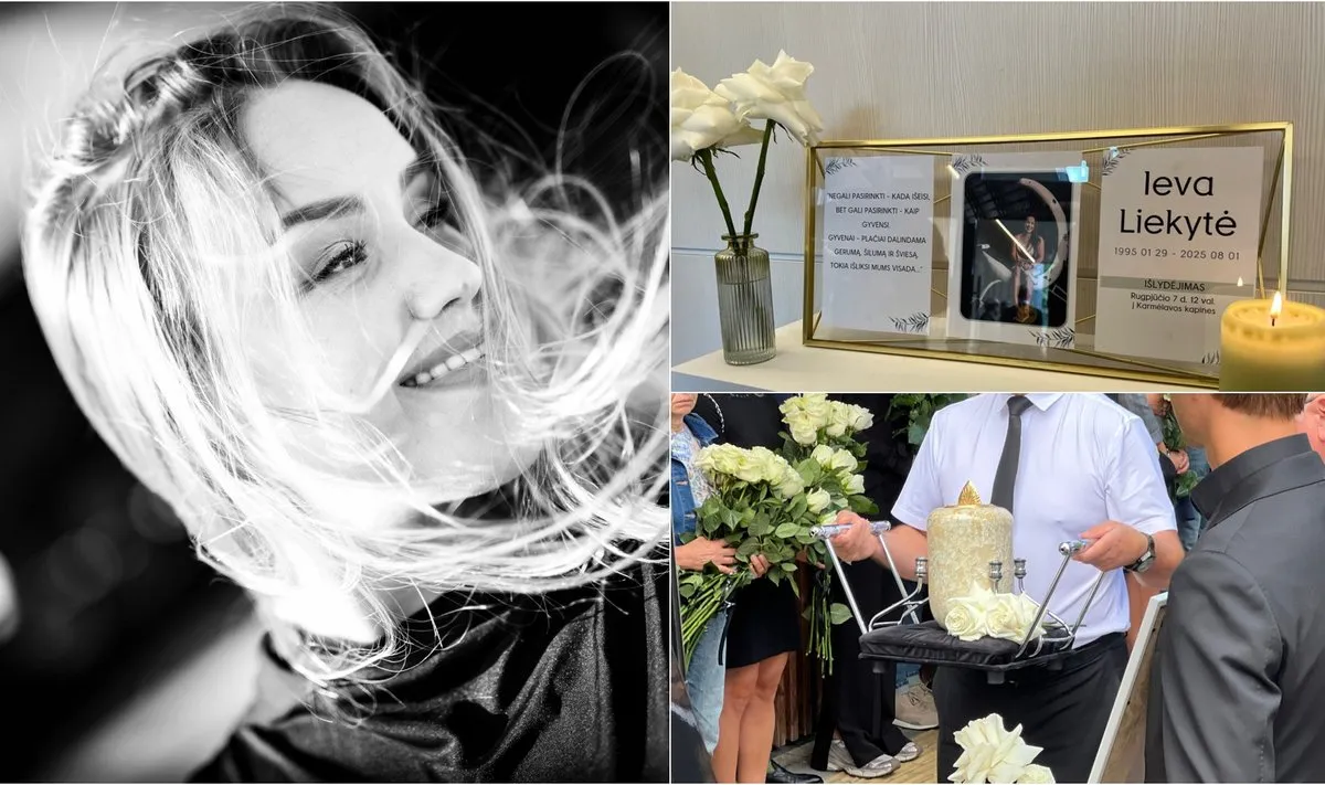 Atsisveikinimas su netikėtai mirusia Ieva Liekyte / DELFI, A. DZIMIDAVIČIAUS NUOTR.