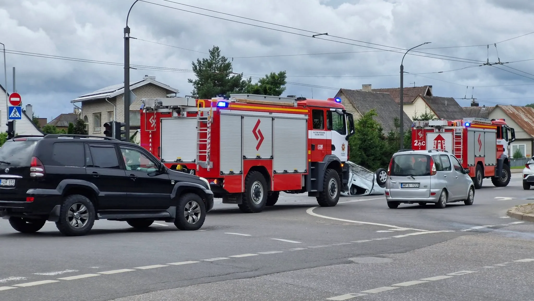 Avarija Varnių g. / Skaitytojų nuotr.