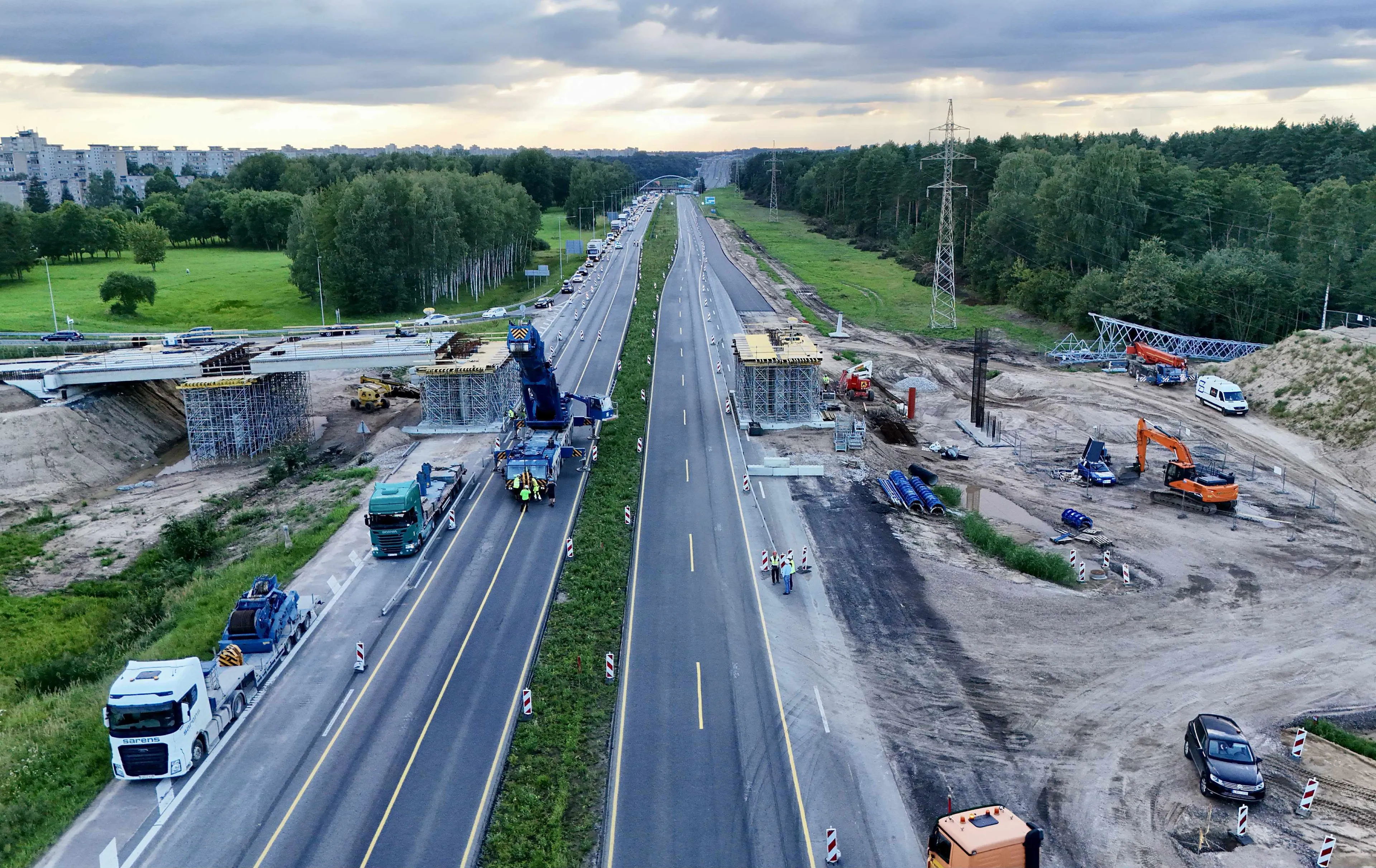 A1 magistralėje laikinai uždaromas eismas / Kas vyksta.lt nuot.