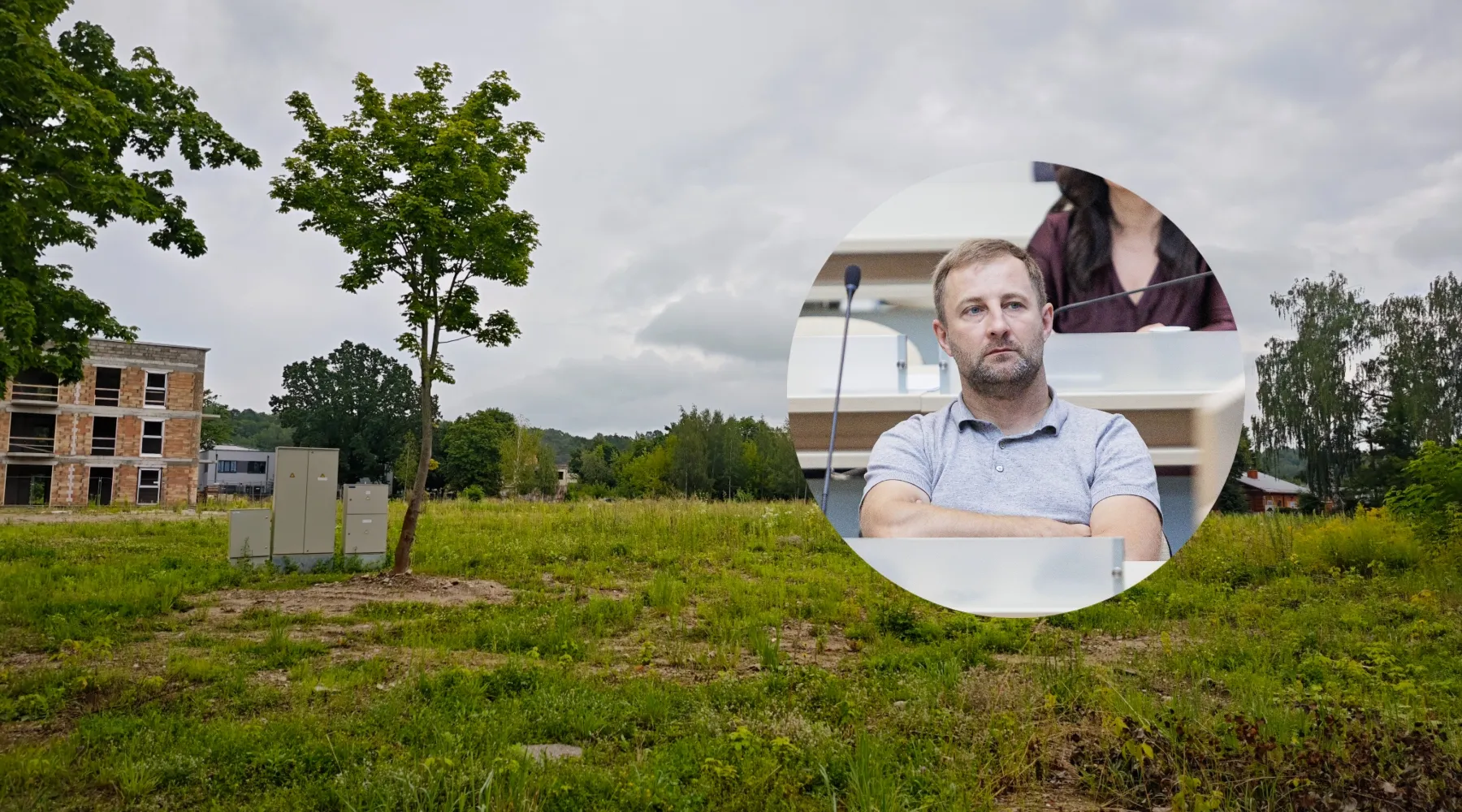 Perlojos g. 53 sklypas, Š. Matijošaitis („Kas vyksta Kaune“ fotomontažas)