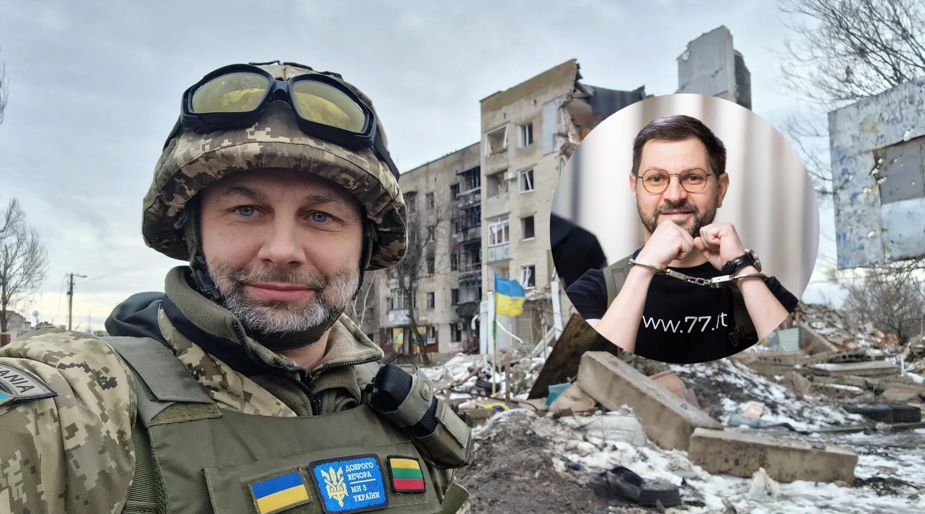 Š. Jasiukevičius, A. Kandrotas-Celofanas („Kas vyksta Kaune“ fotomontažas)