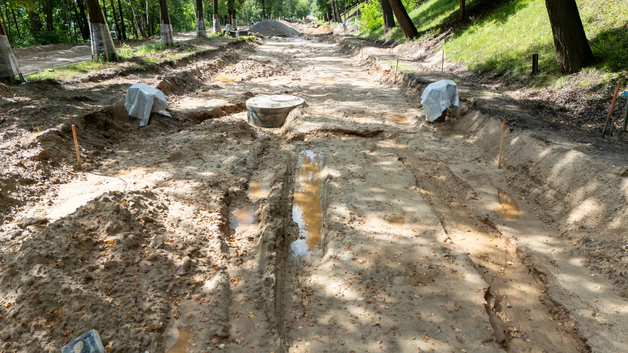 Milikonių kalno rekonstrukcijos darbai / Kas vyksta Kaune nuotr.