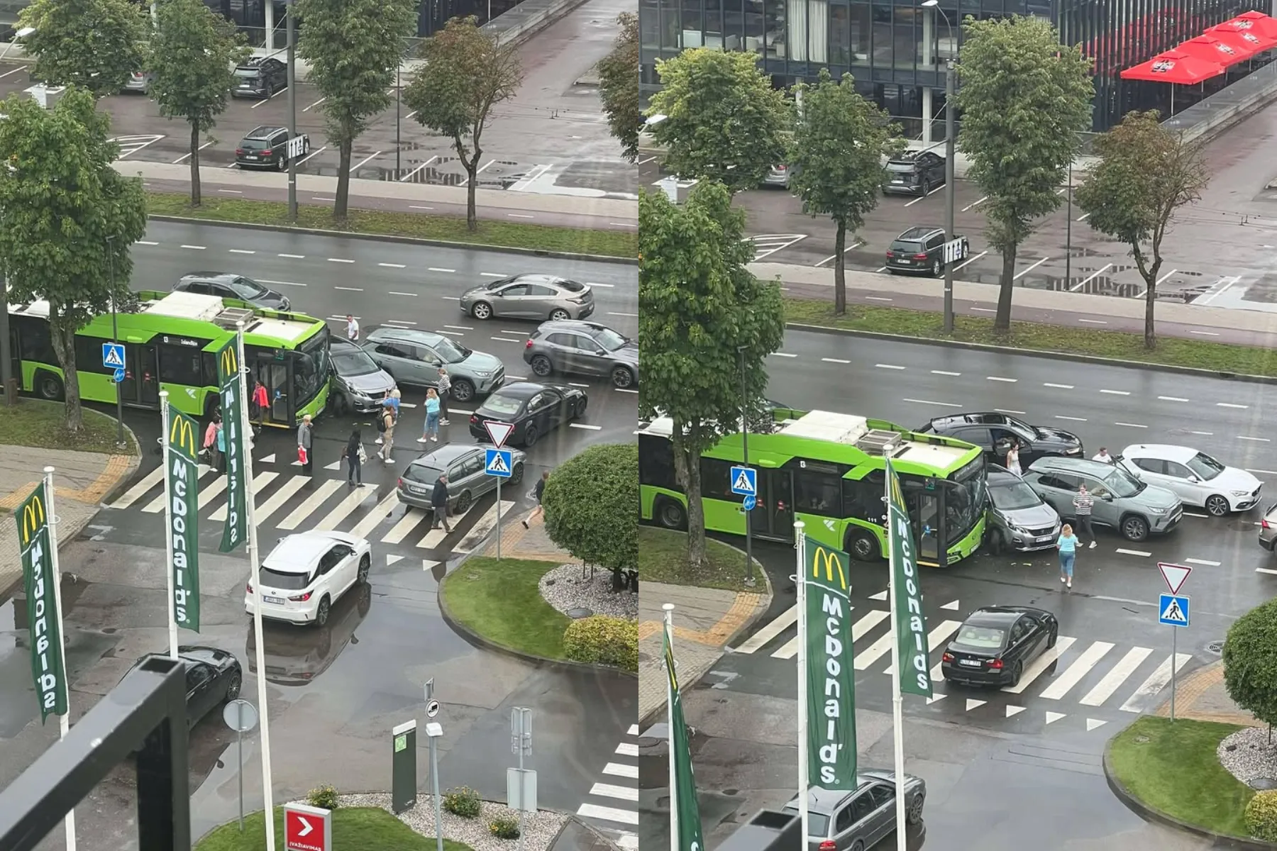 Avarija Savanorių pr. / Skaitytojų nuotr.