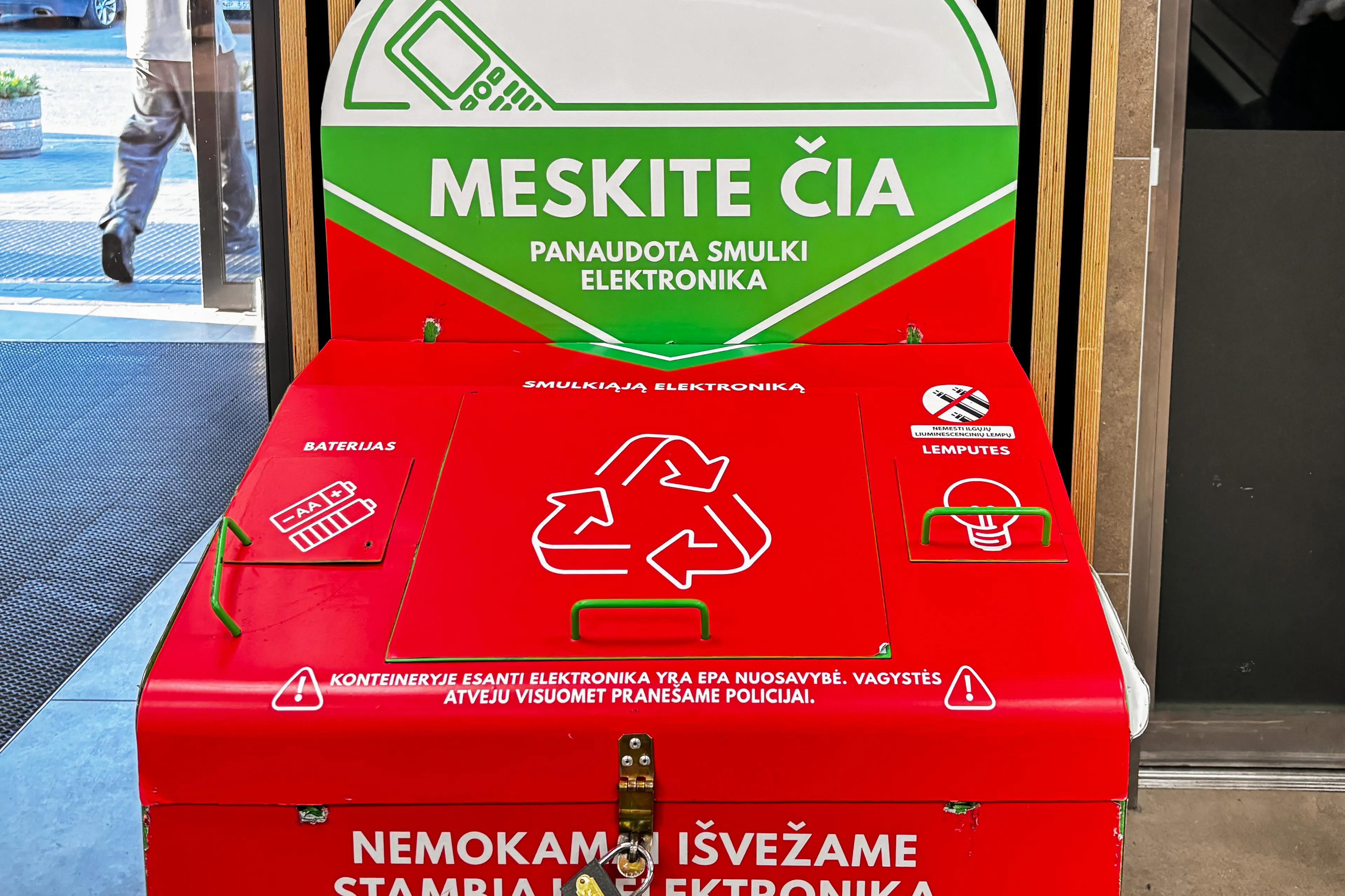 Dėžės panaudotoms baterijoms