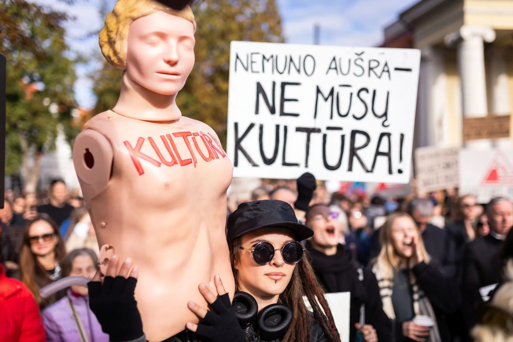 Protestas prieš kultūros ministrą Vilniuje / BNS nuotr.