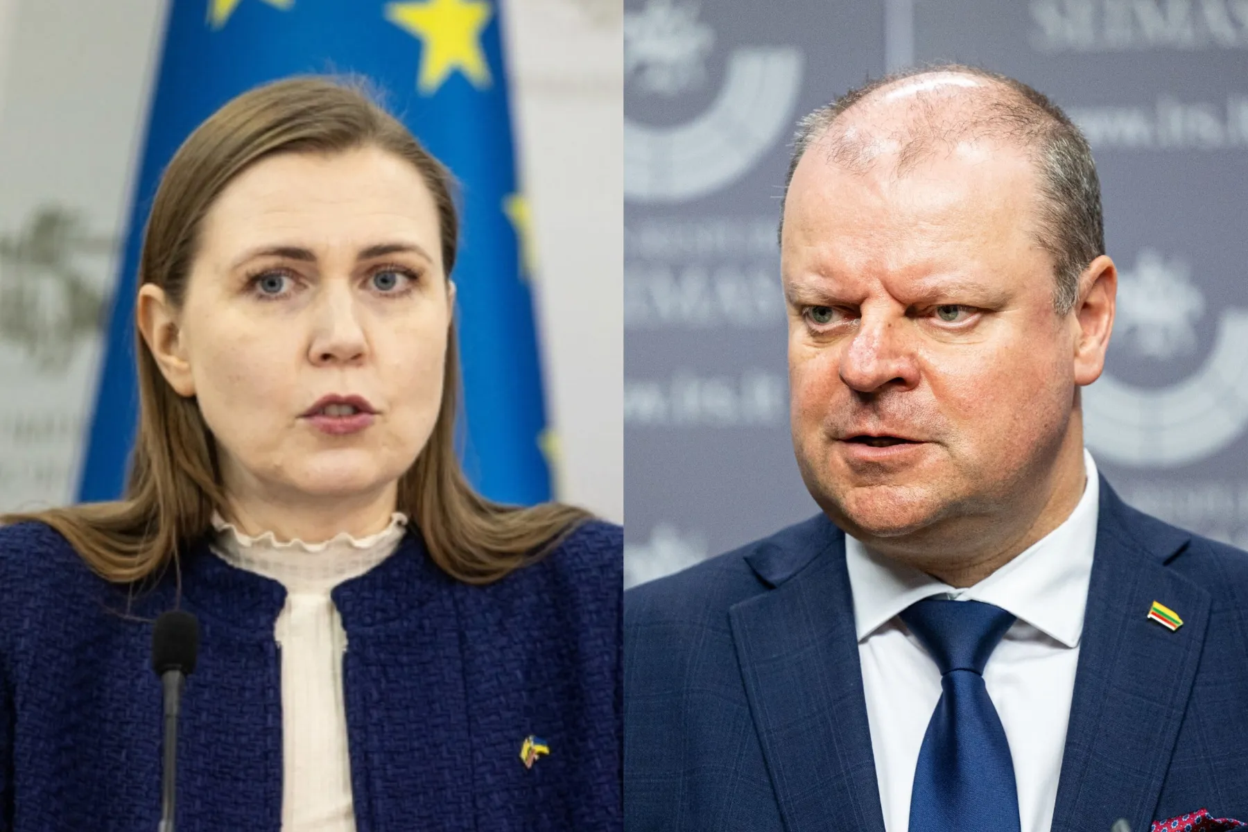 Dovilė Šakalienė ir Saulius Skvernelis / BNS nuotr