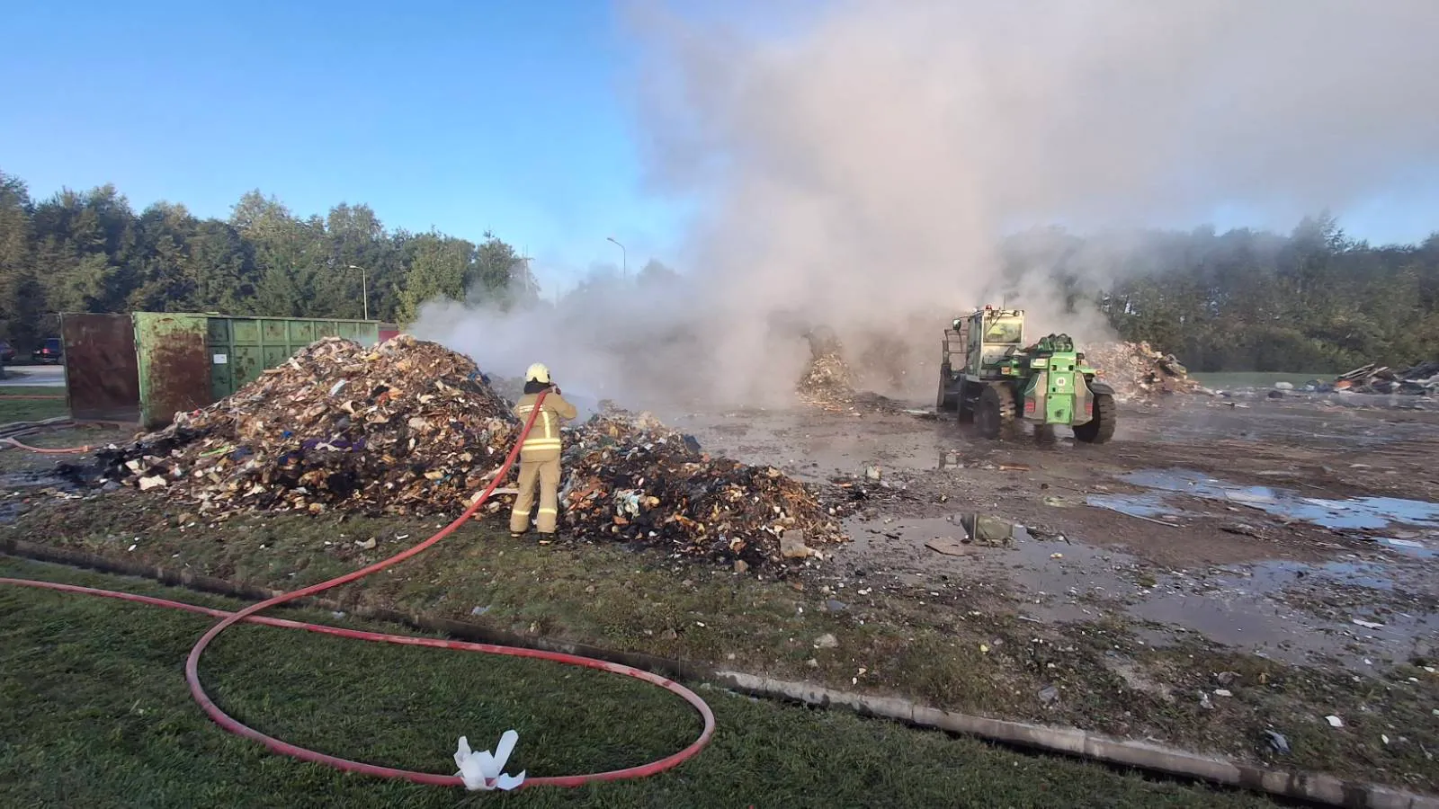 Sąvartyne Kėdainių rajone kilo gaisras / ELTOS nuotr.