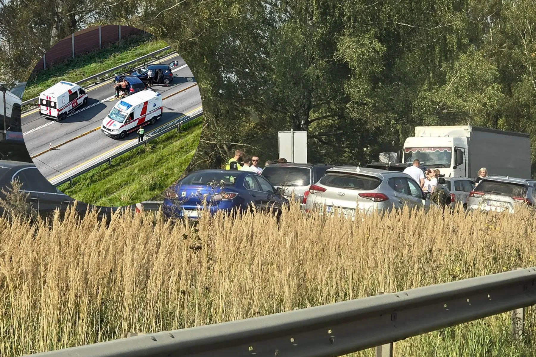 Avarija A1 kelyje / Kas vyksta Kaune grupės nuotr.