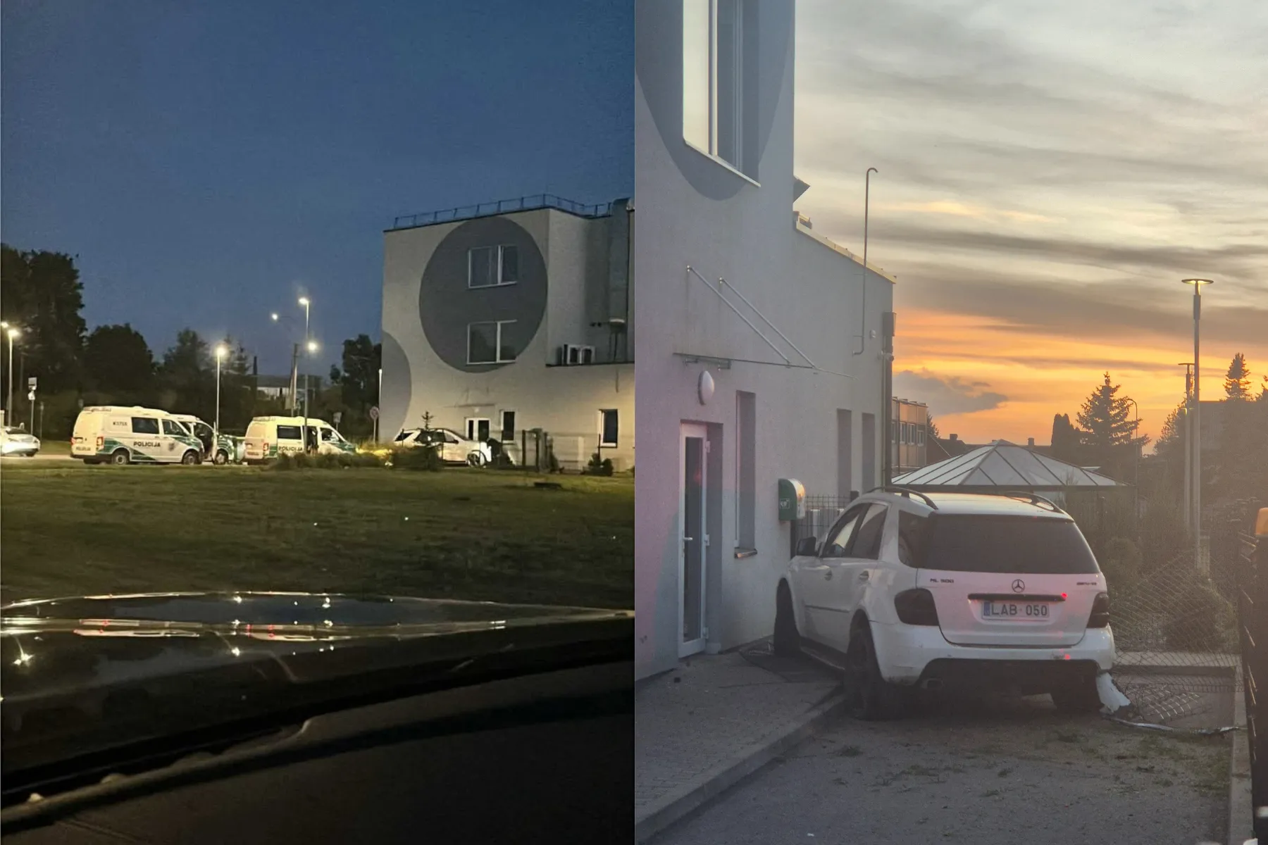 Neblaivus pareigūnas Užliedžiuose / Skaitytojų nuotr. / Kas vyksta Kaune koliažas