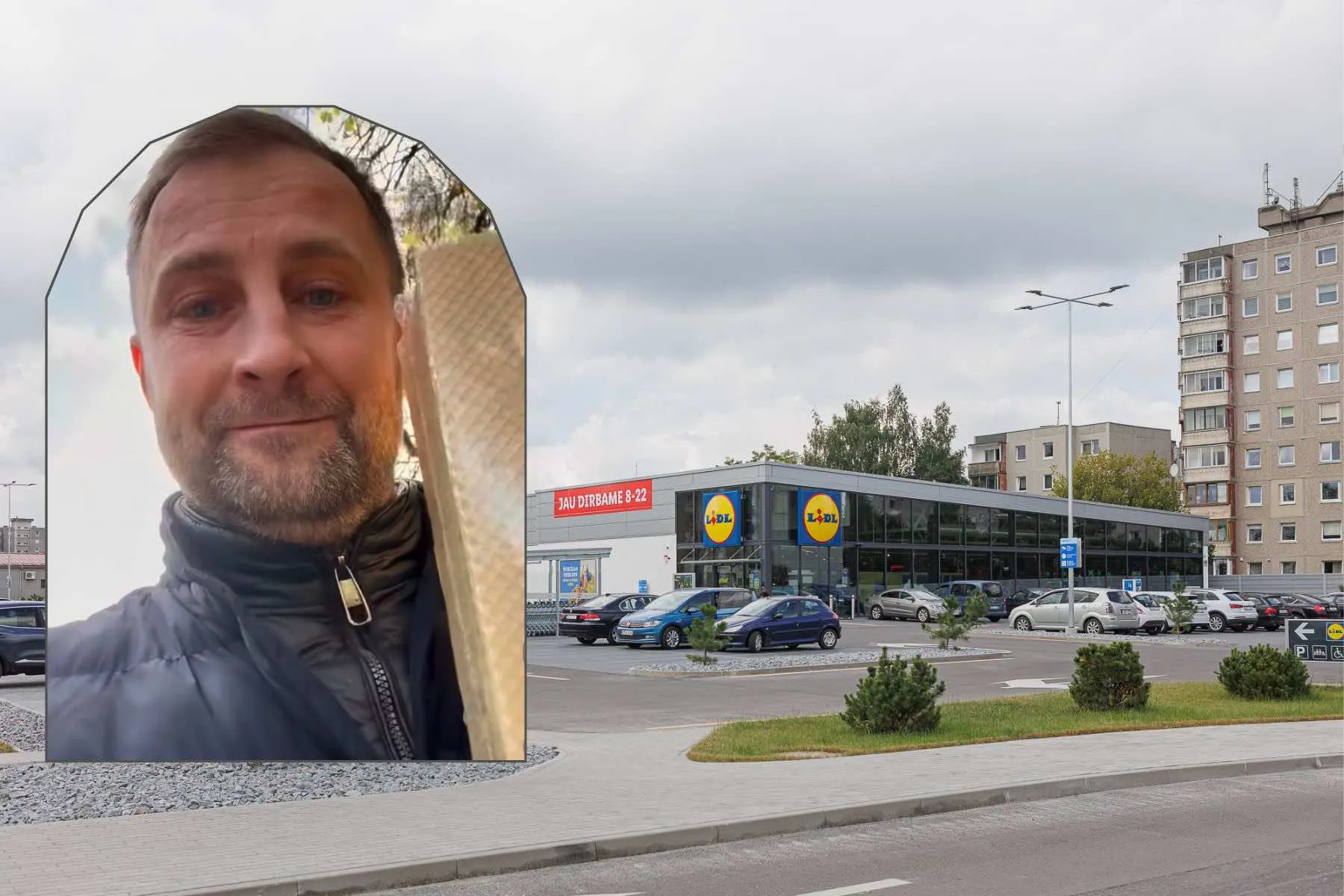 Š. Matijošaitis perka vaflius/ „Kas vyksta Kaune“ fotomontažas