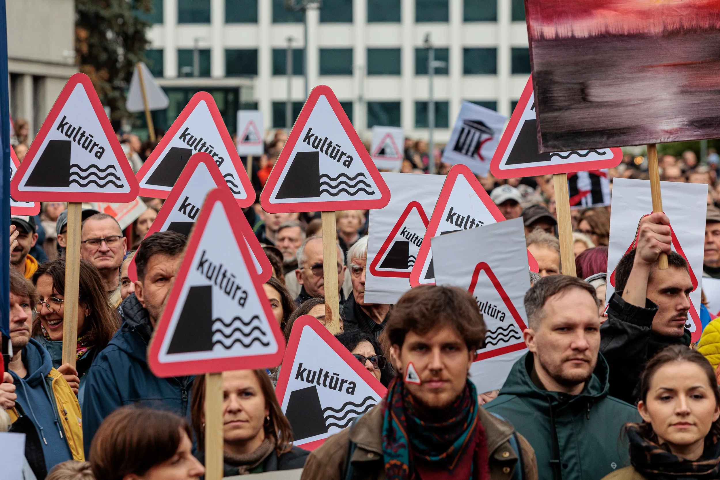 Įspėjamasis kultūros bendruomenės streikas Kaune / R. Tenio nuotr.