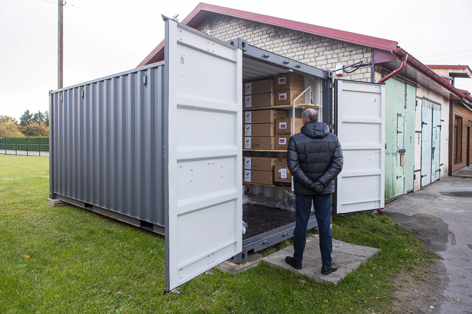 Mobiliūs civilinės saugos konteineriai Kauno rajone / R. Tenio nuotr.