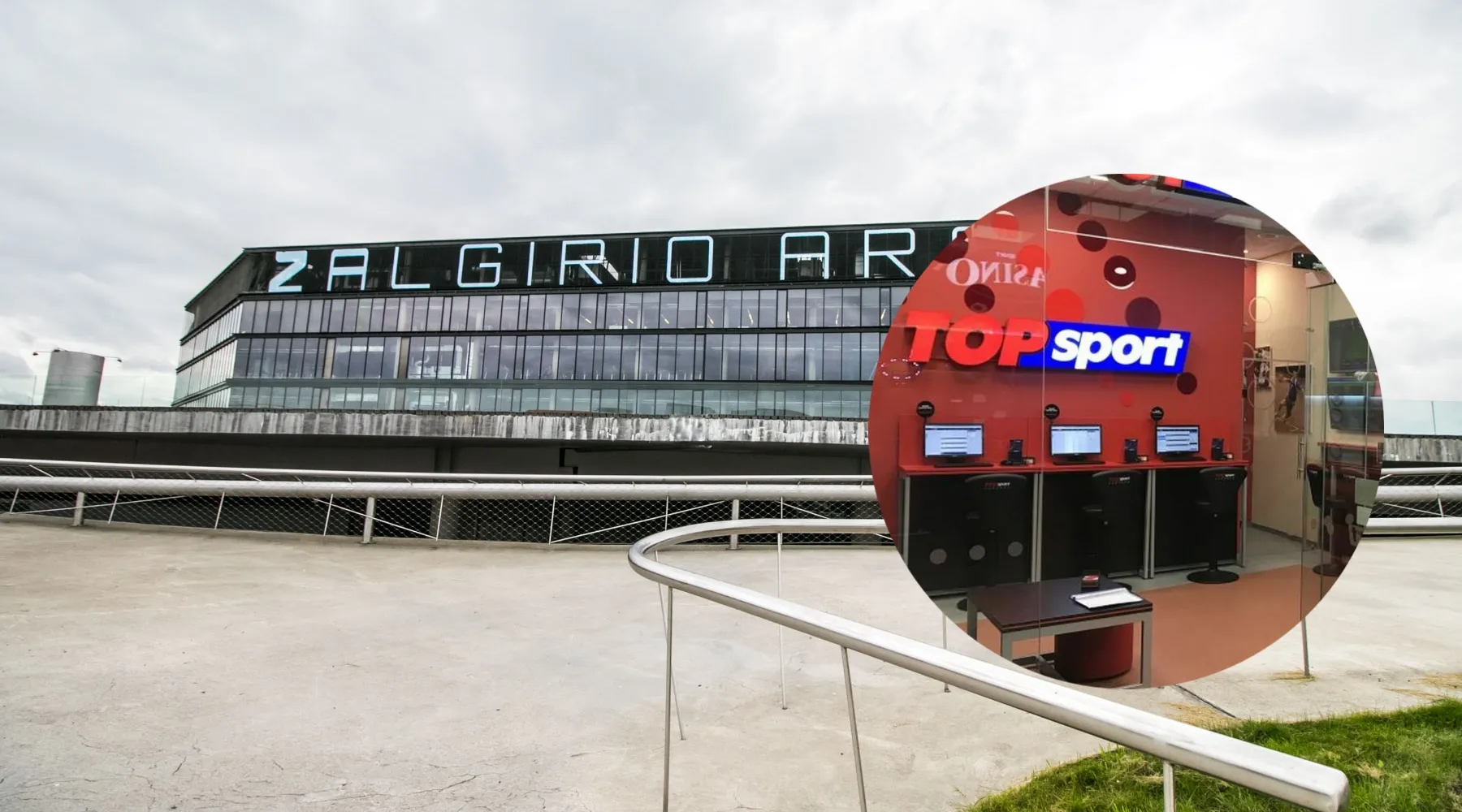 Kauno Žalgirio arena, „Top Sport“ lažybų punktas/ „Kas vyksta Kaune“ fotomontažas