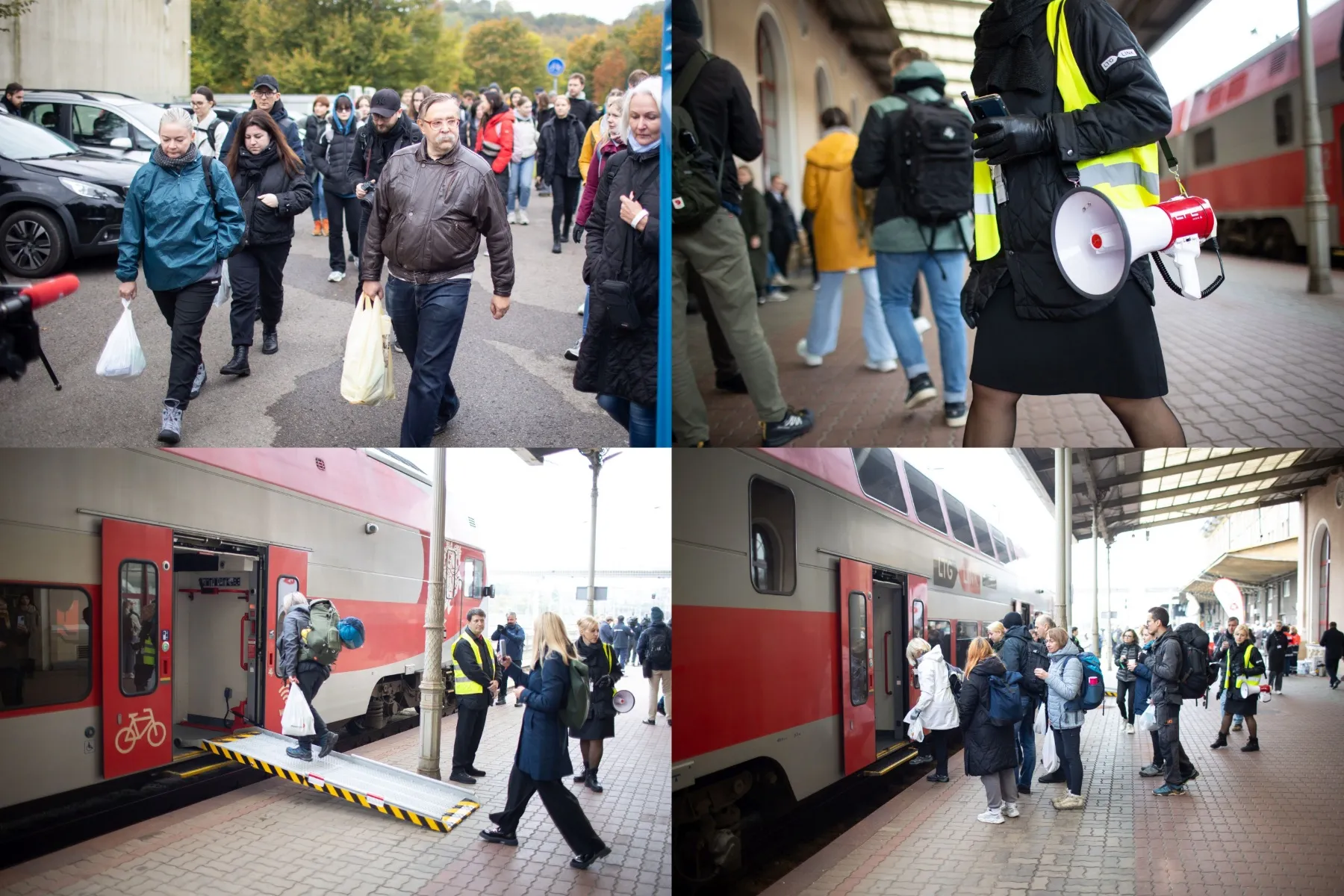 Vilniuje - evakavimo pratybos: žmonės traukiniu vežami į Kauną / ELTOS, A. Ufarto nuotr.