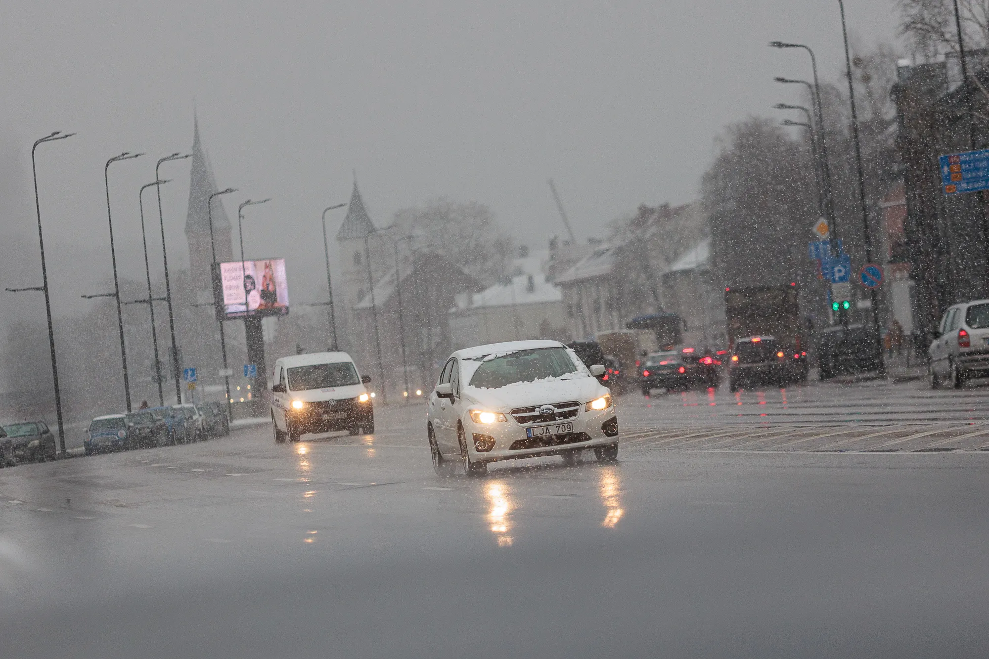 Sniegas Kaune / R. Tenio nuotr.