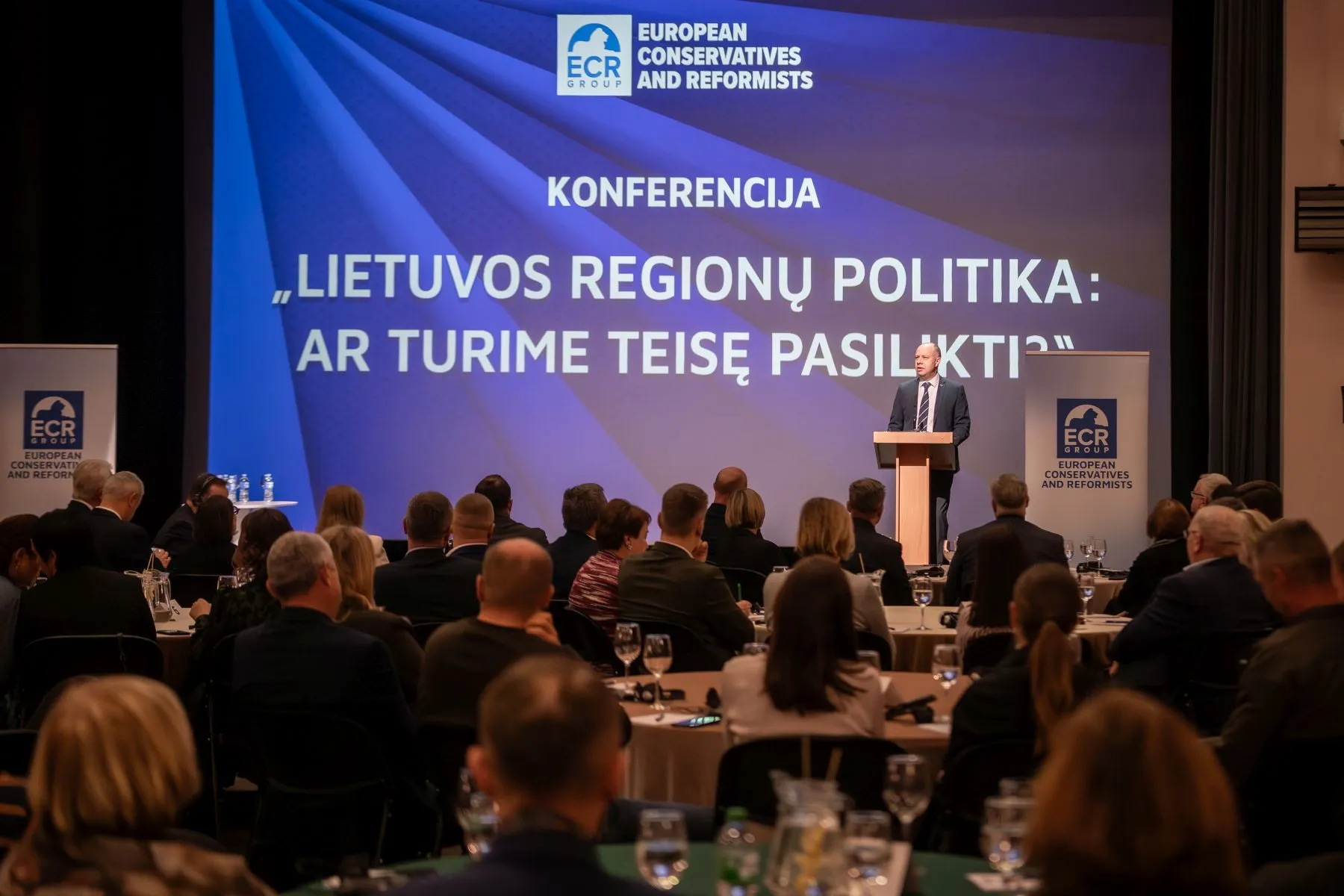 Konferencija „Lietuvos regionų politika: ar turime teisę pasilikti?“, kurioje dalyvavo EP narys dr. A. Veryga / Organizatorių nuotr.