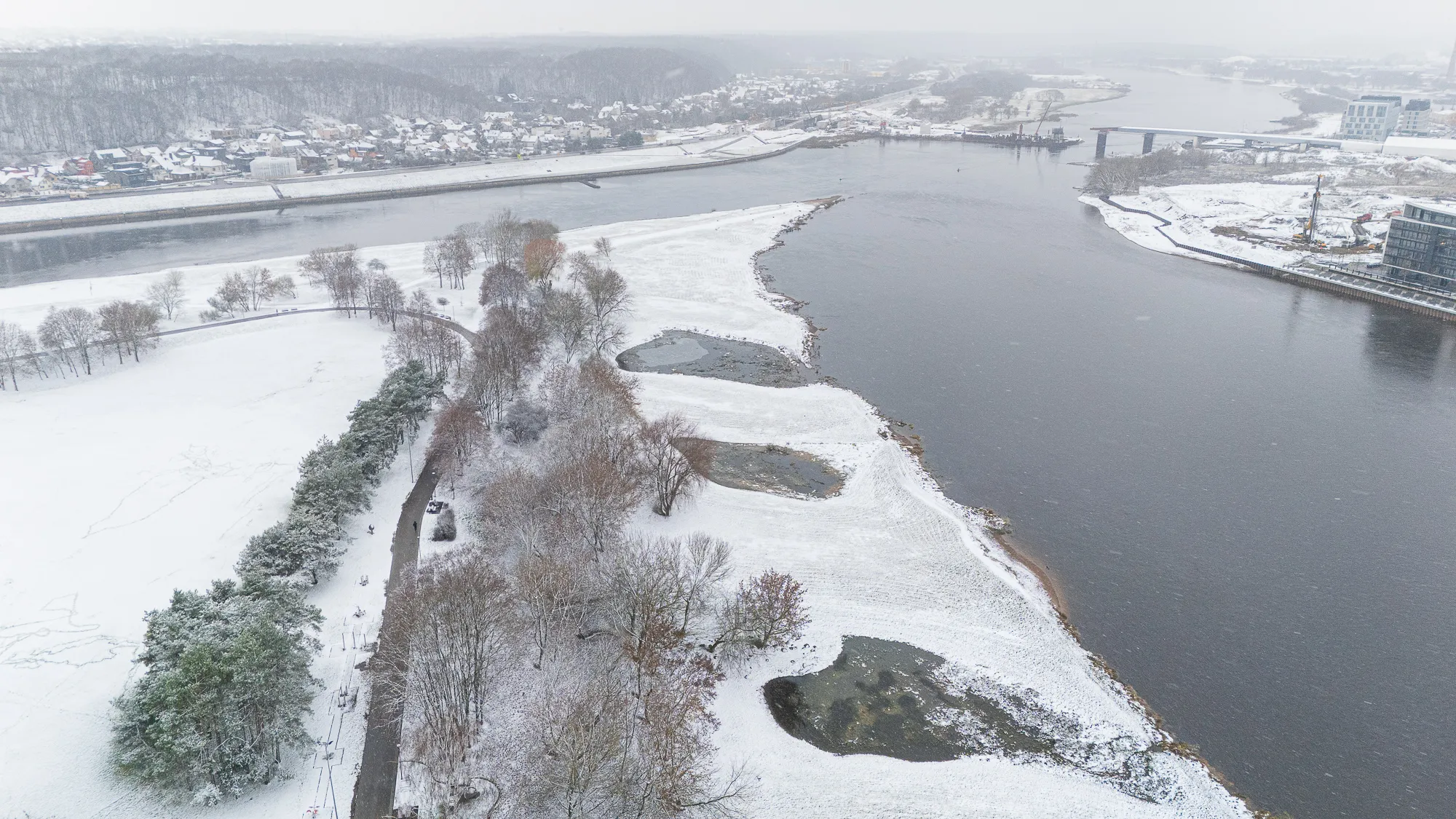 Sniegas Kaune / R. Tenio nuotr.