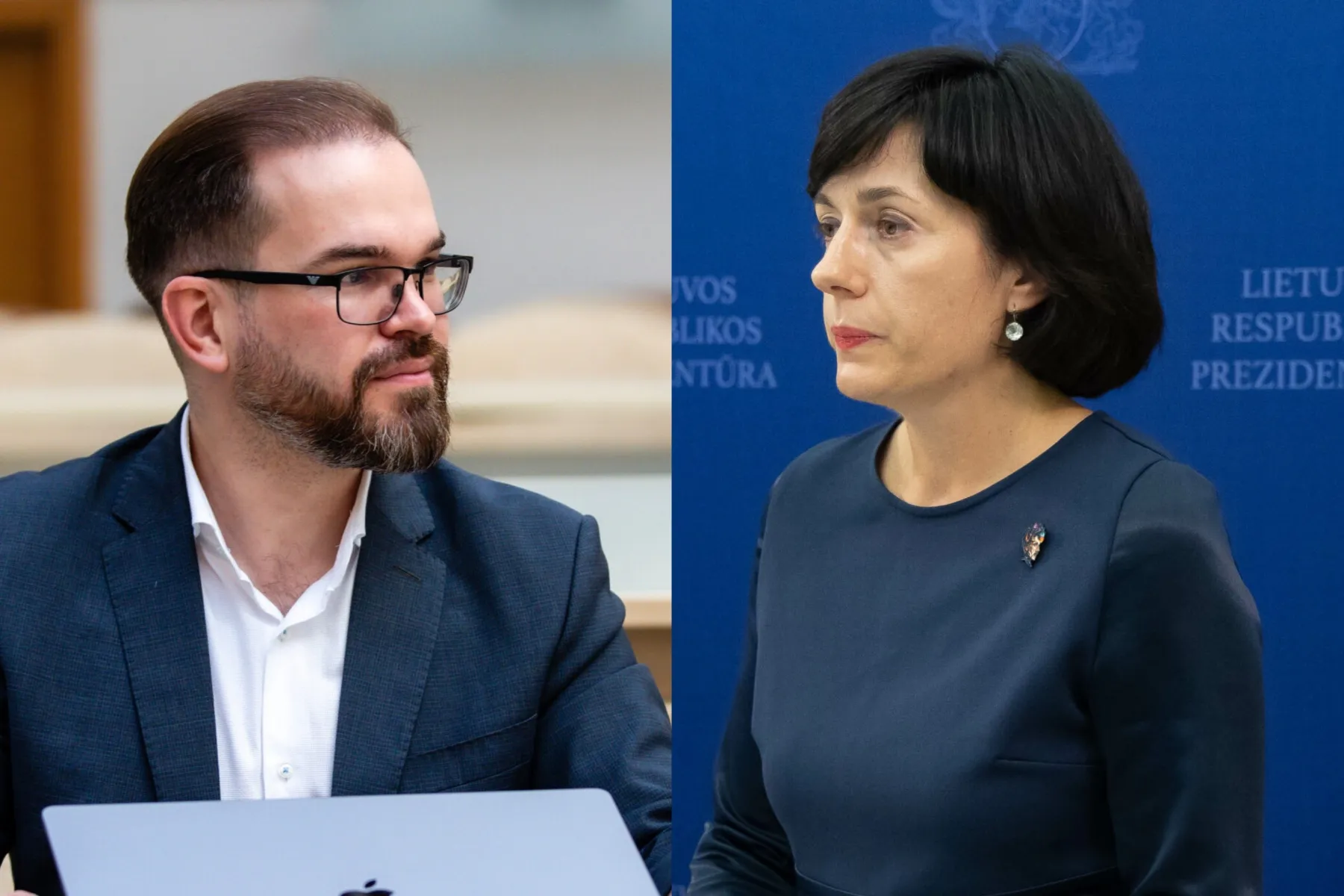 Robertas Kaunas ir Vaida Aleknavičienė / BNS ir ELTOS nuotr.