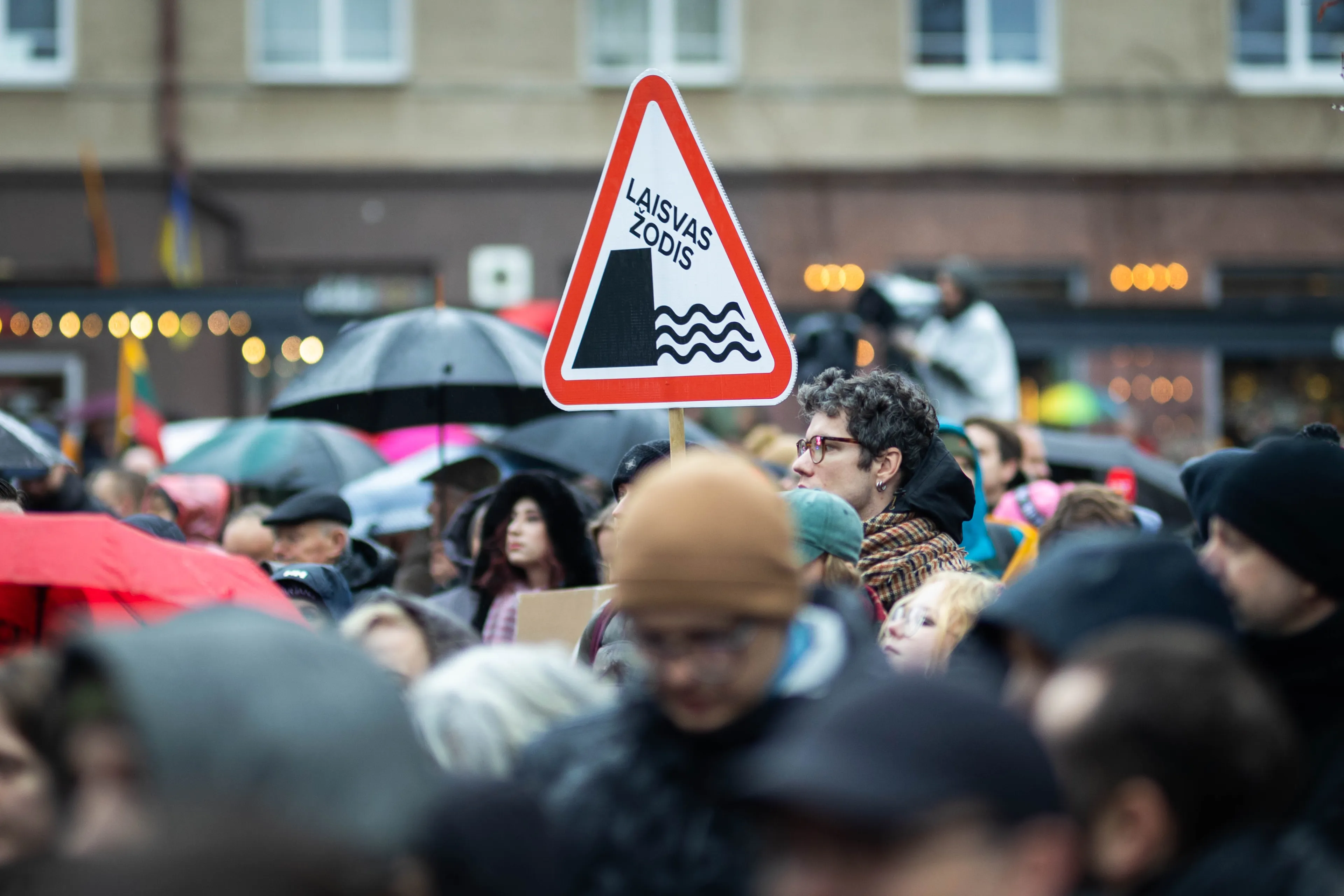 Mitingas „Šalin rankas nuo laisvo žodžio“ / BNS nuotr.