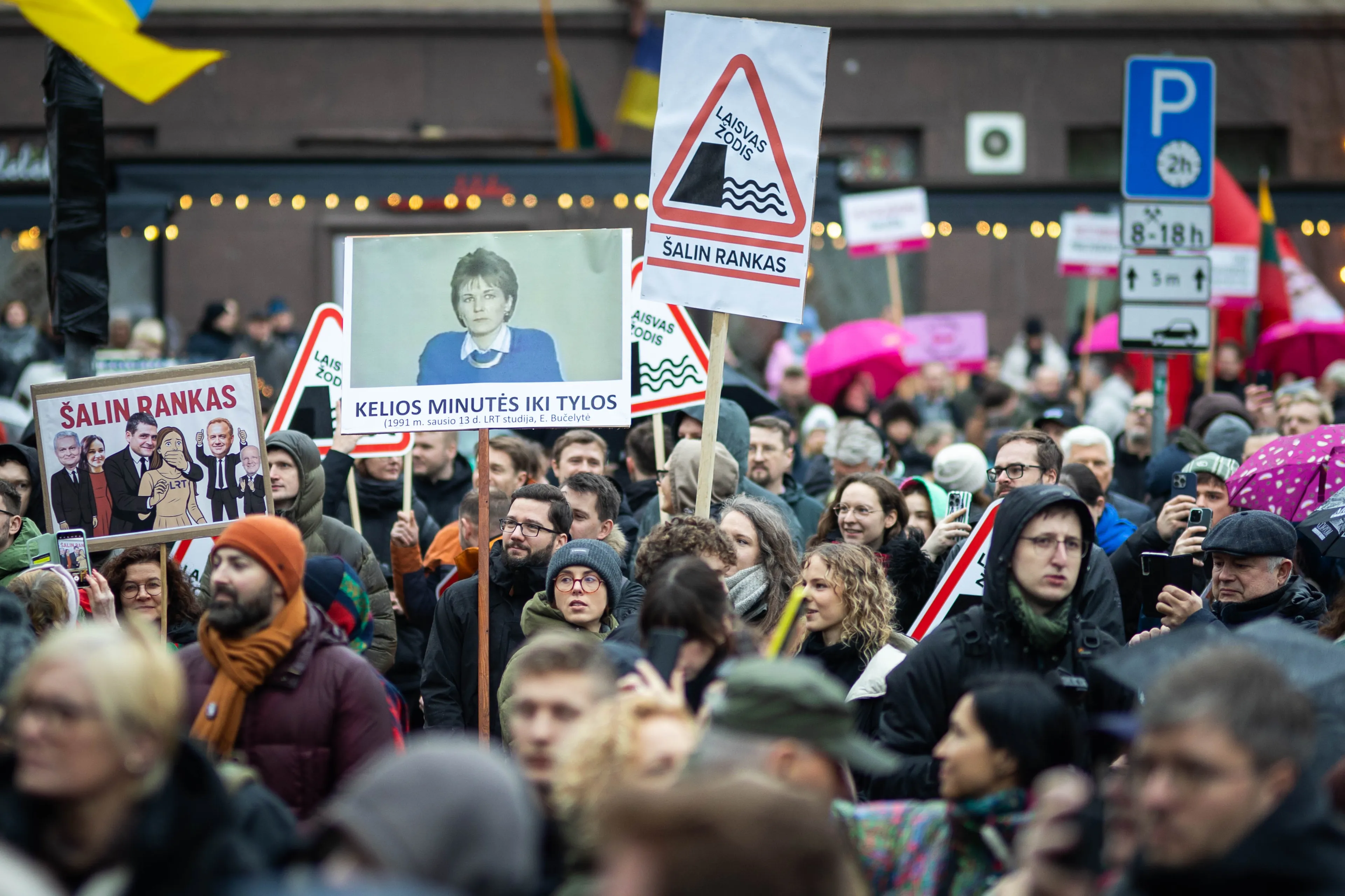 Mitingas „Šalin rankas nuo laisvo žodžio“ / BNS nuotr.