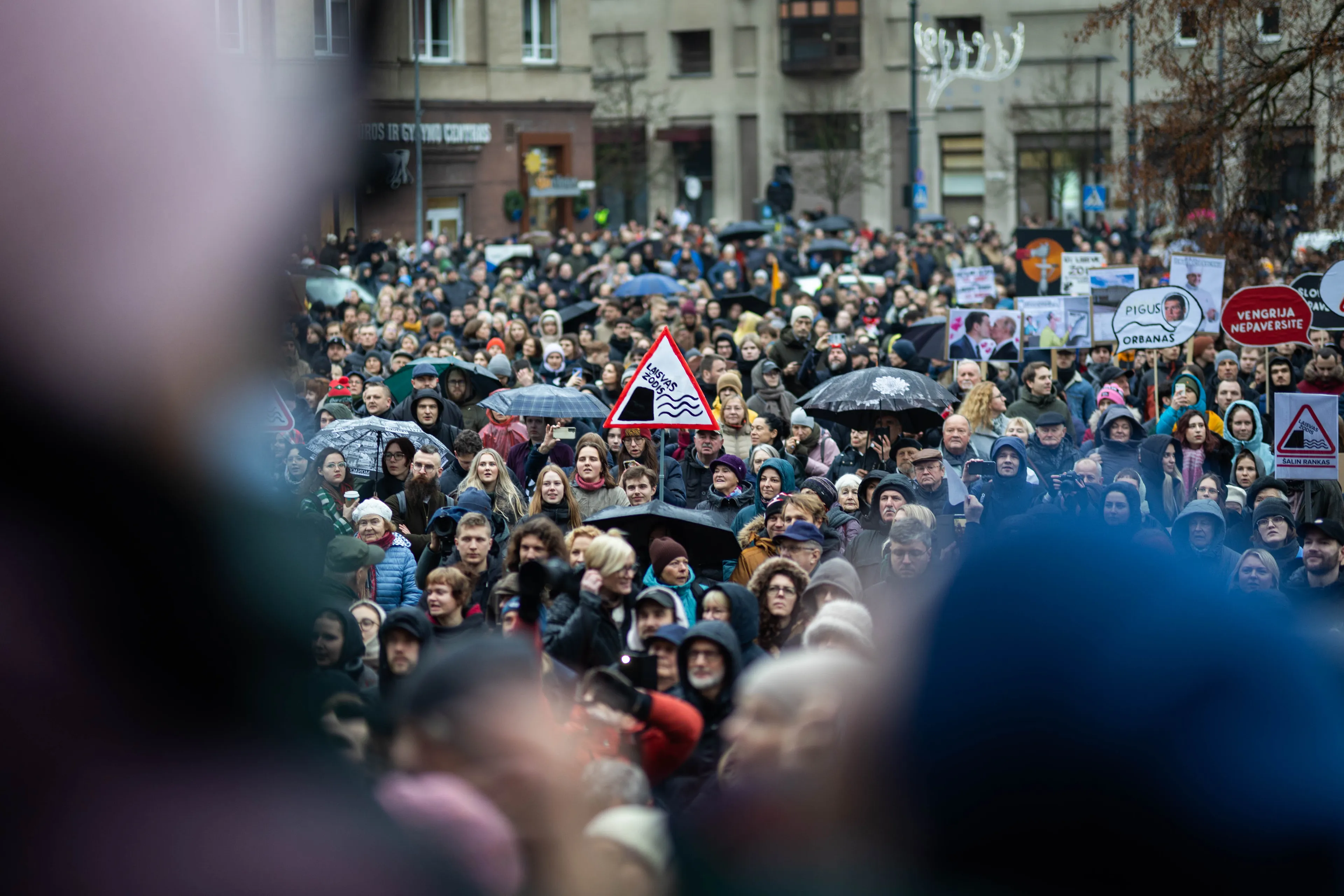 Mitingas „Šalin rankas nuo laisvo žodžio“ / BNS nuotr.