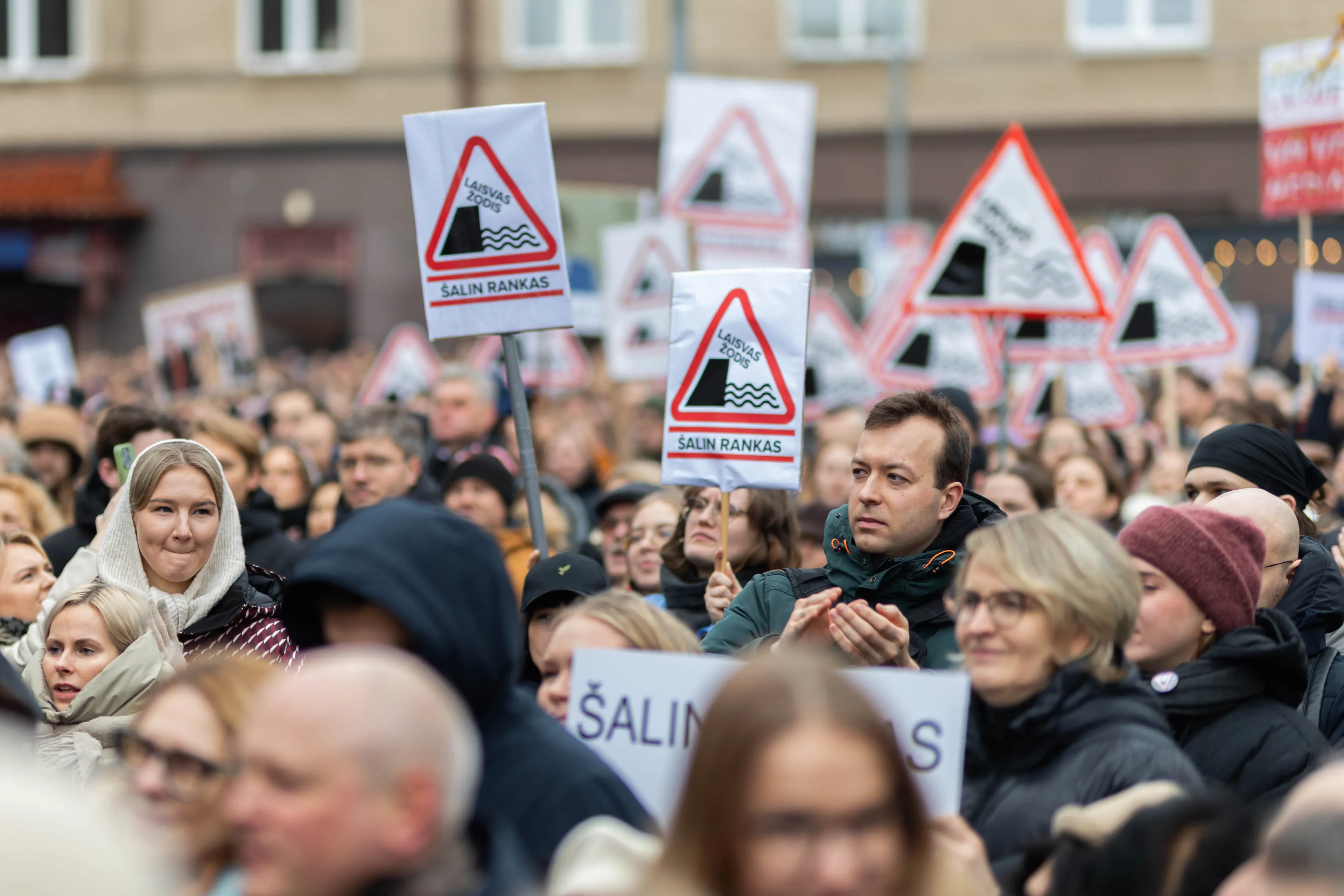 Mitingas „Šalin rankas nuo laisvo žodžio“ / BNS nuotr.