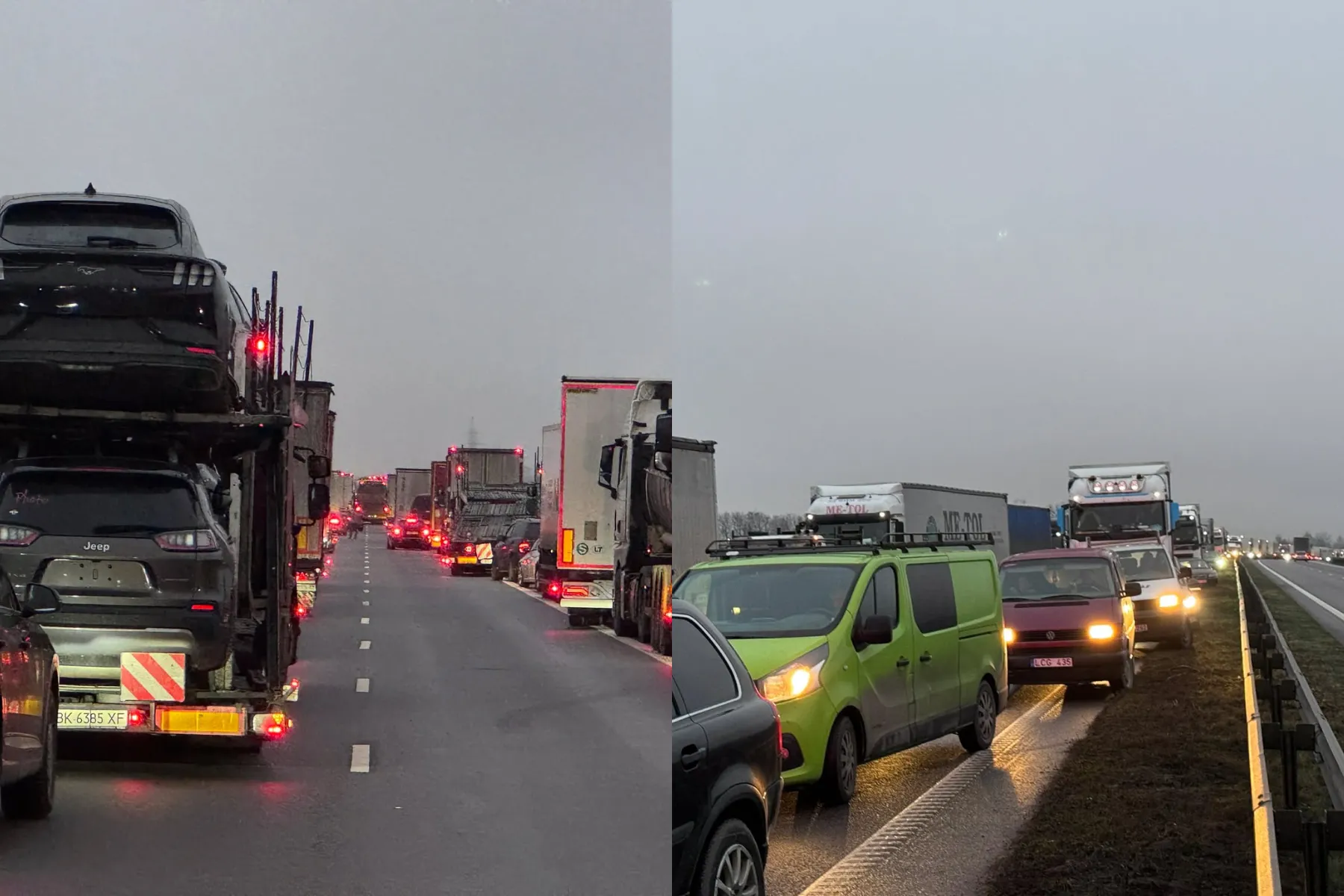 Spūstis A5 kelyje / Skaitytojų nuotr.