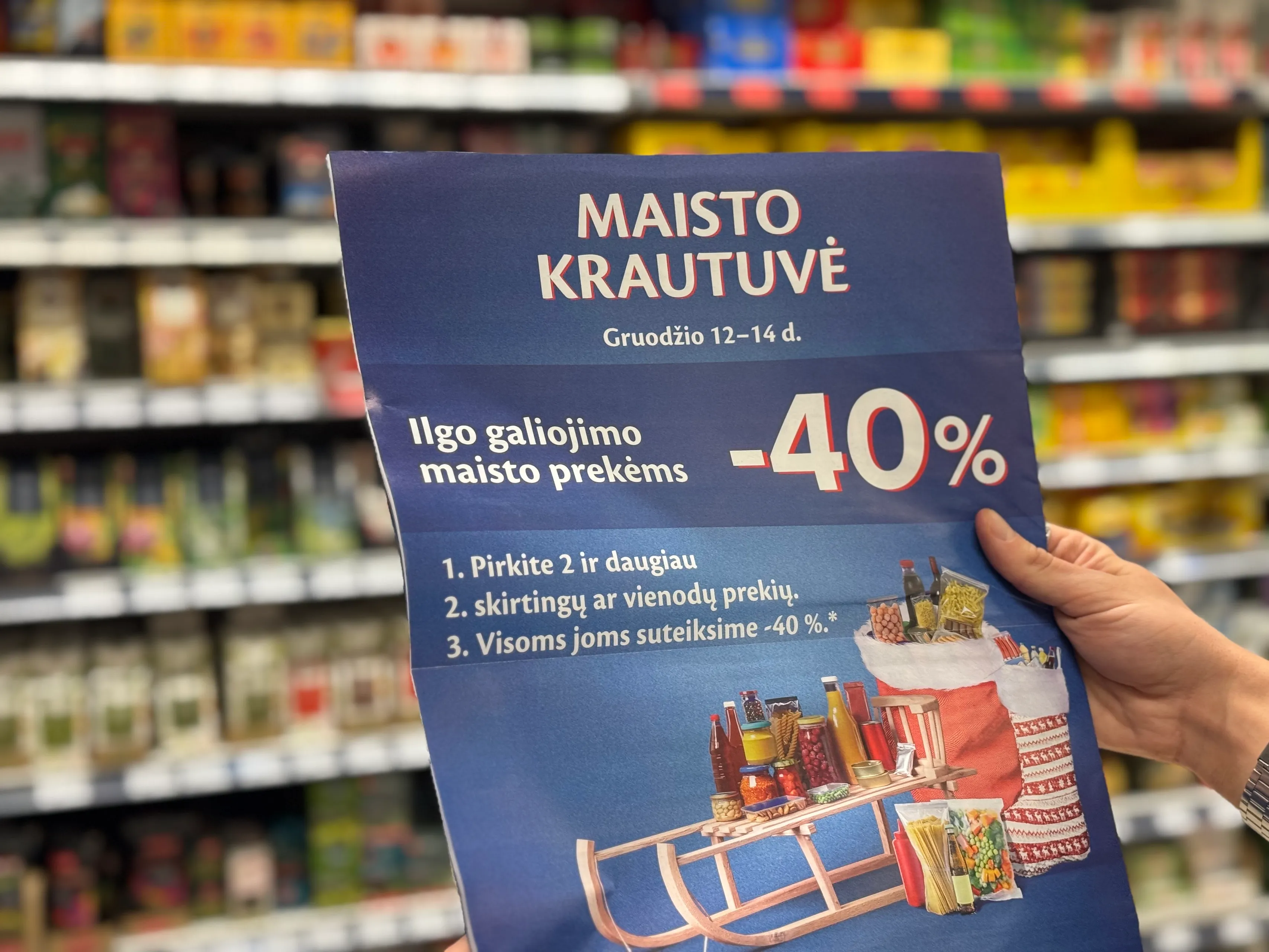 Maisto krautuvė MAXIMOJE gruodžio 12-14 dienomis