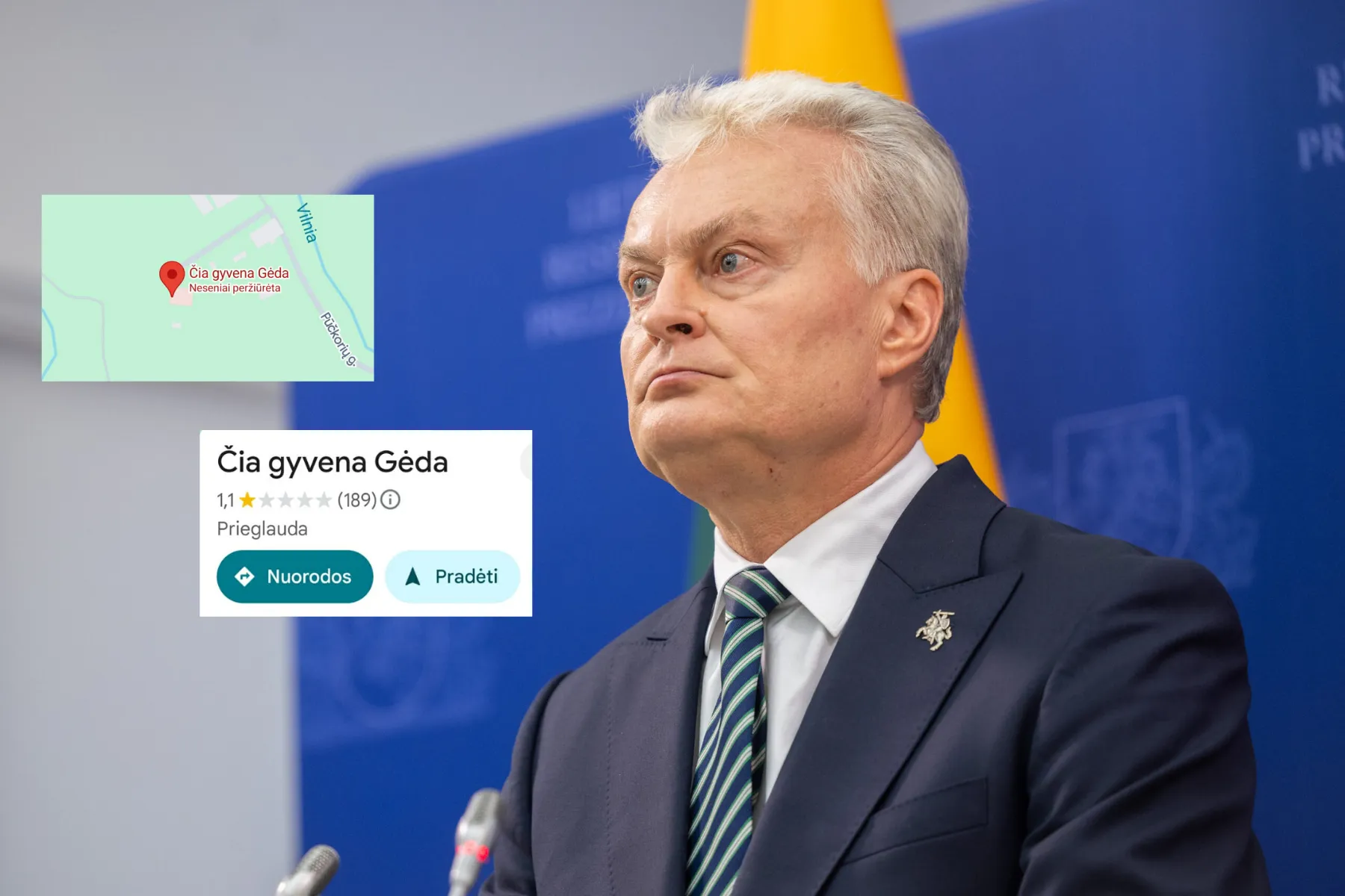 Gitanas Nausėda / ELTOS ir Google Maps nuotr.