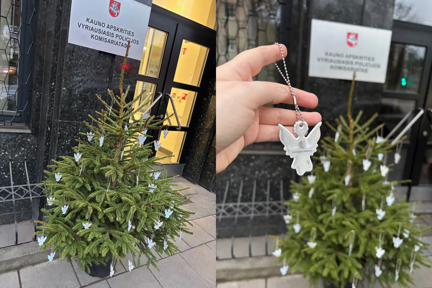 Gyventojai kviečiami nusikabinti šviesą atspindinčius angelus / Kauno apskr. VPK nuotr.