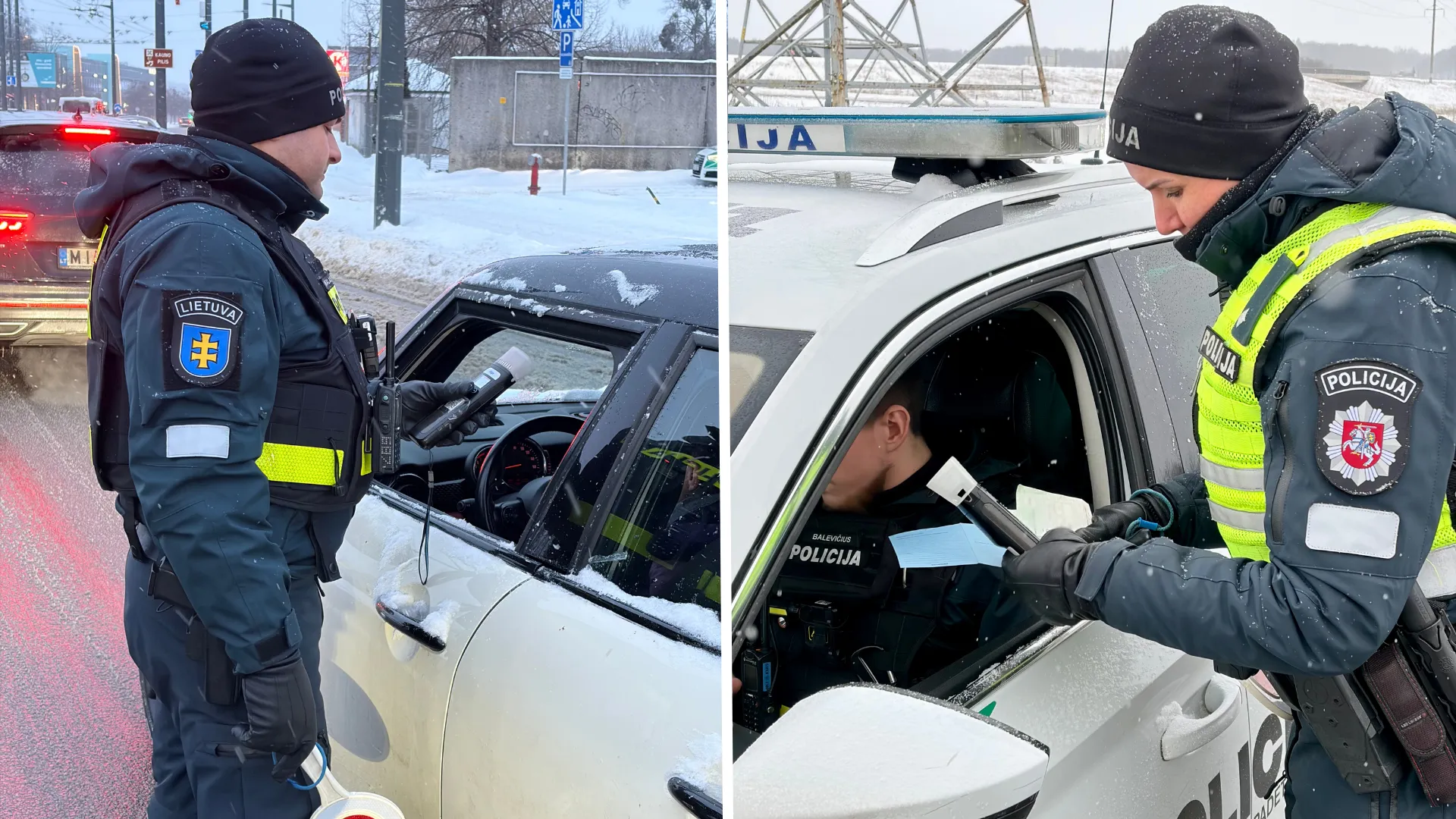 Sudėtingos eismo sąlygos priverčia mažinti greitį / Kauno apskr. VPK nuotr.