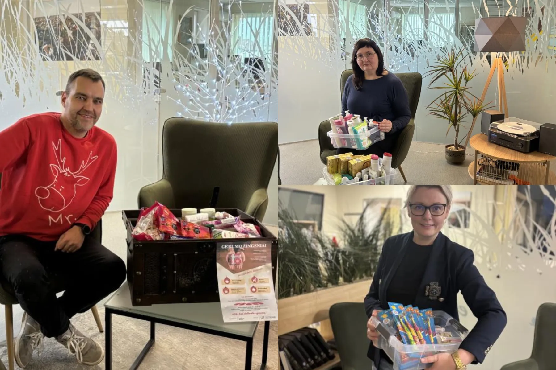 Akcijos metu rinkta parama / KRS nuotr. / „Kas vyksta Kaune“ koliažas