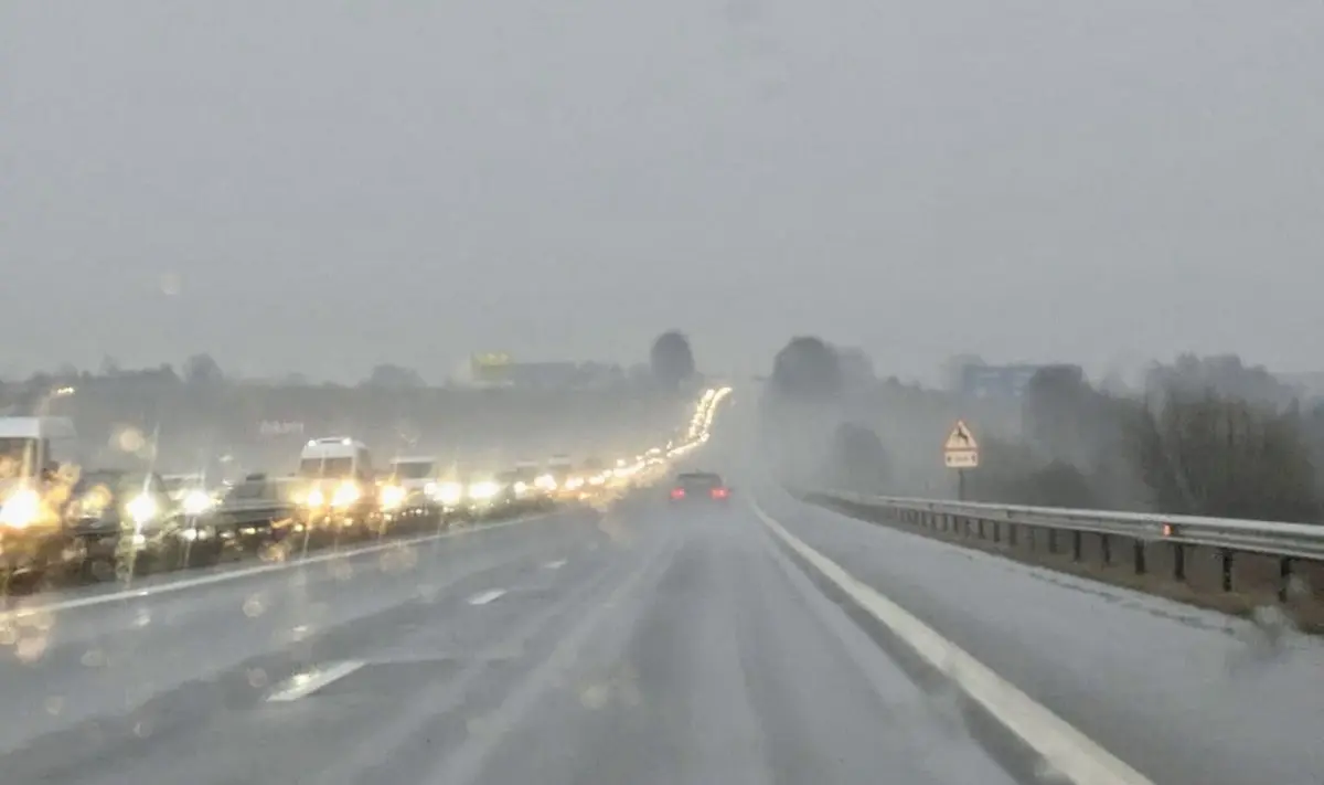 Spūstis A1 kelyje link Kauno