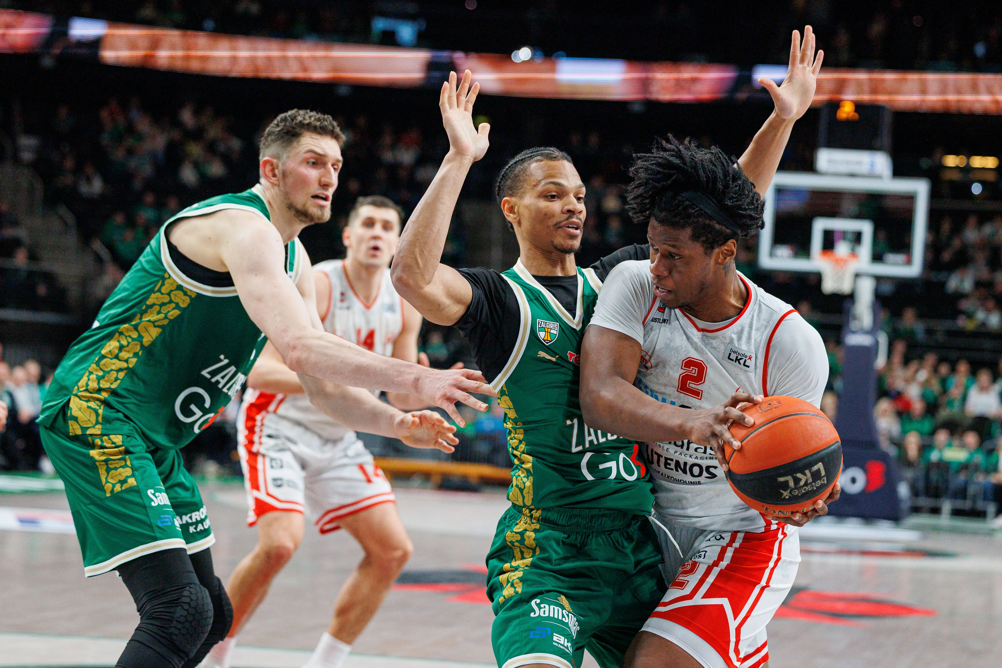 LKL rungtynėse Kaune susitiko Kauno „Žalgiris“ ir Utenos „Juventus“ / E.  Ovčarenko / BNS nuotr.