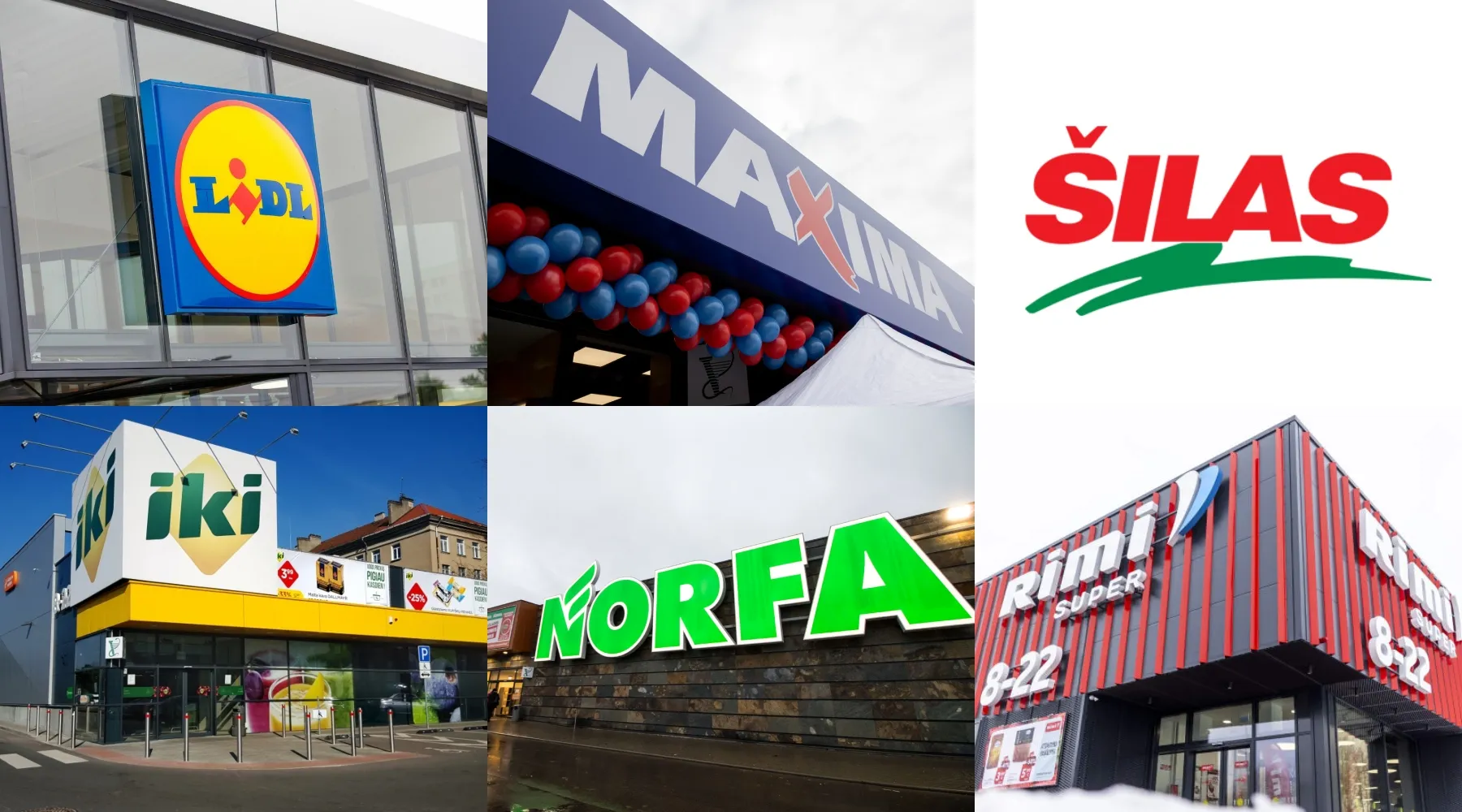Kaune veikiantys mažmeninės prekybos tinklai („Kas vyksta Kaune“ fotomontažas)