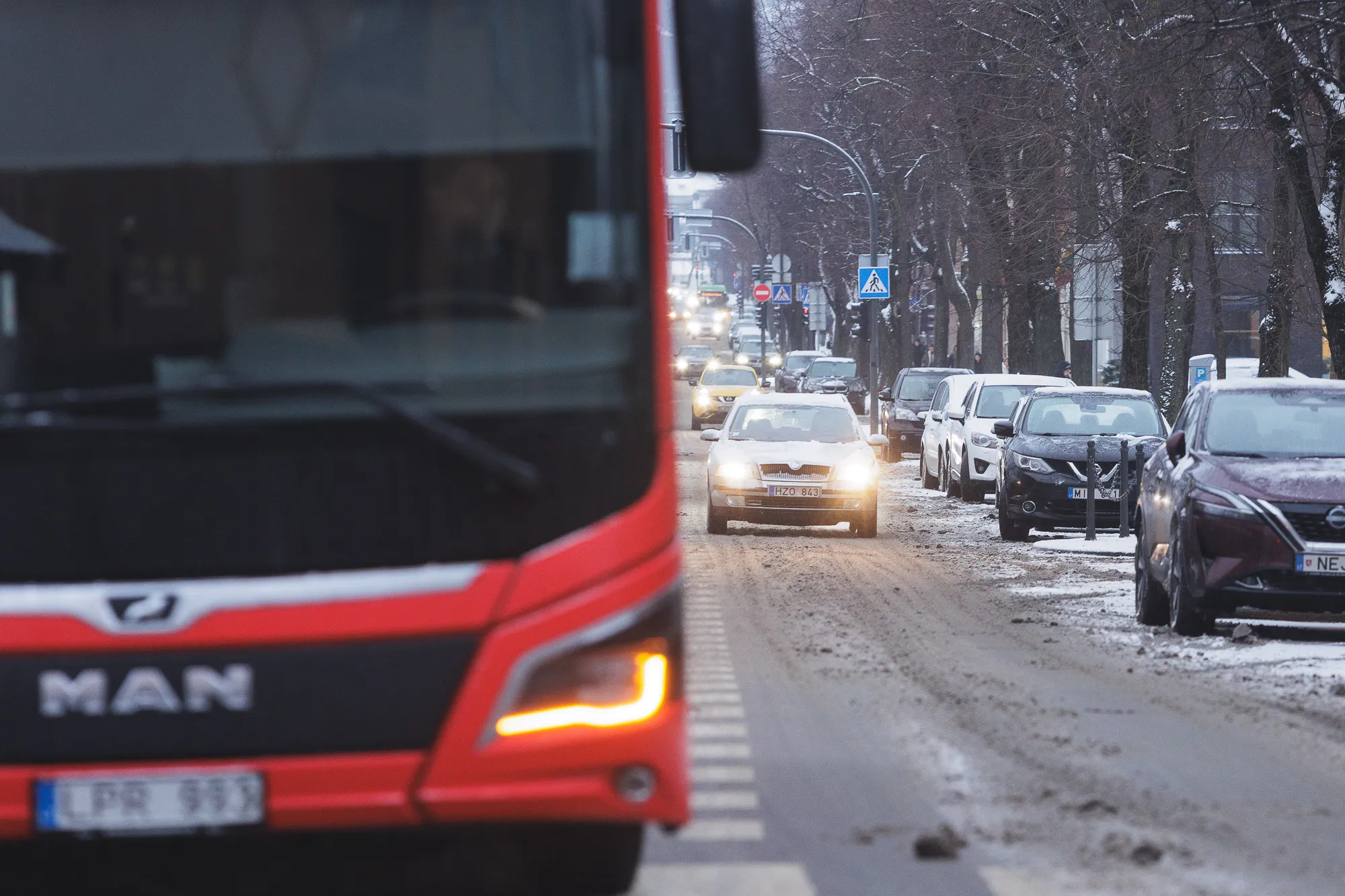Žiemiškas oras Kaune / R. Tenio nuotr.