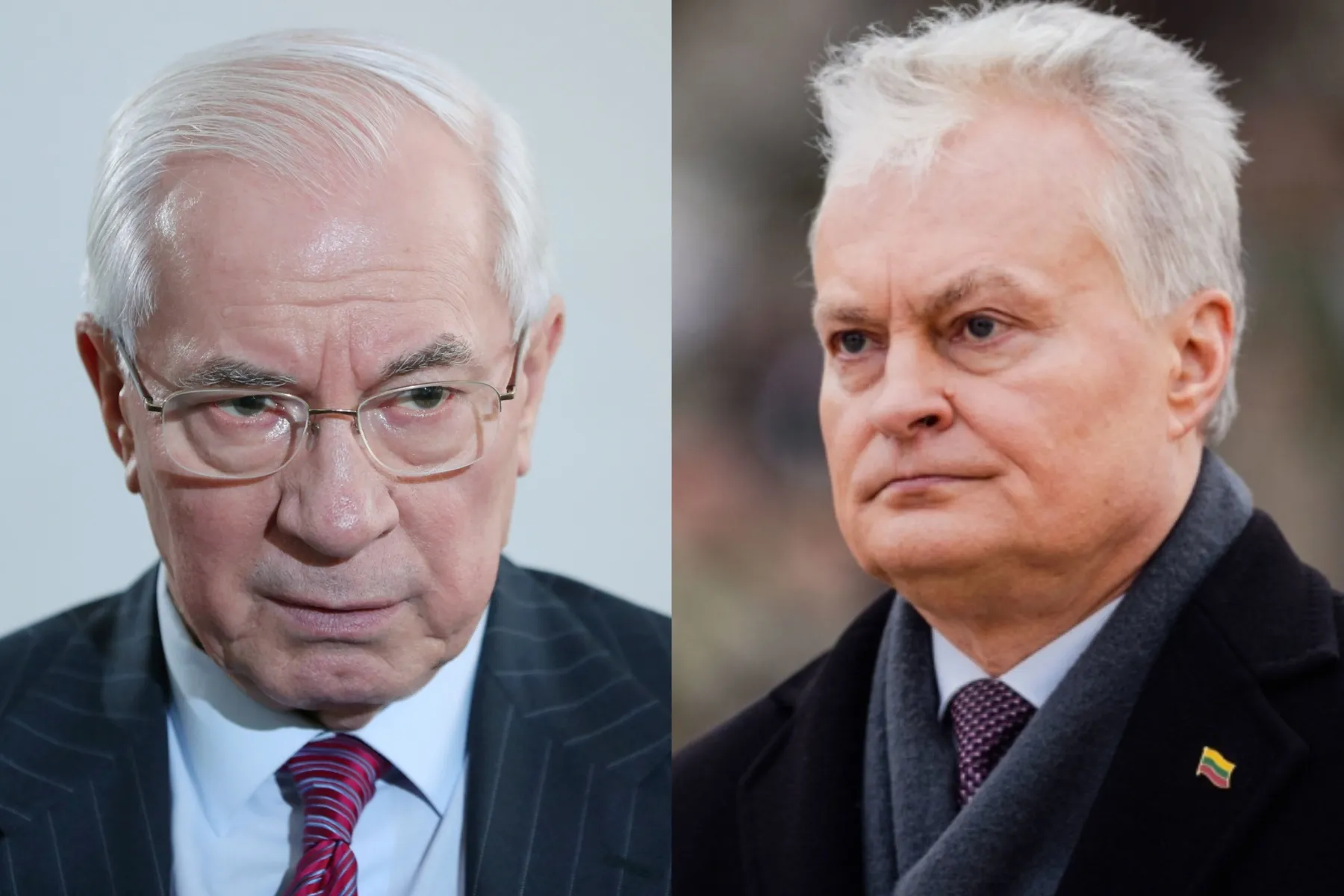 Mikola Azarovas ir Gitanas Nausėda /  BNS, REUTERS nuotr.