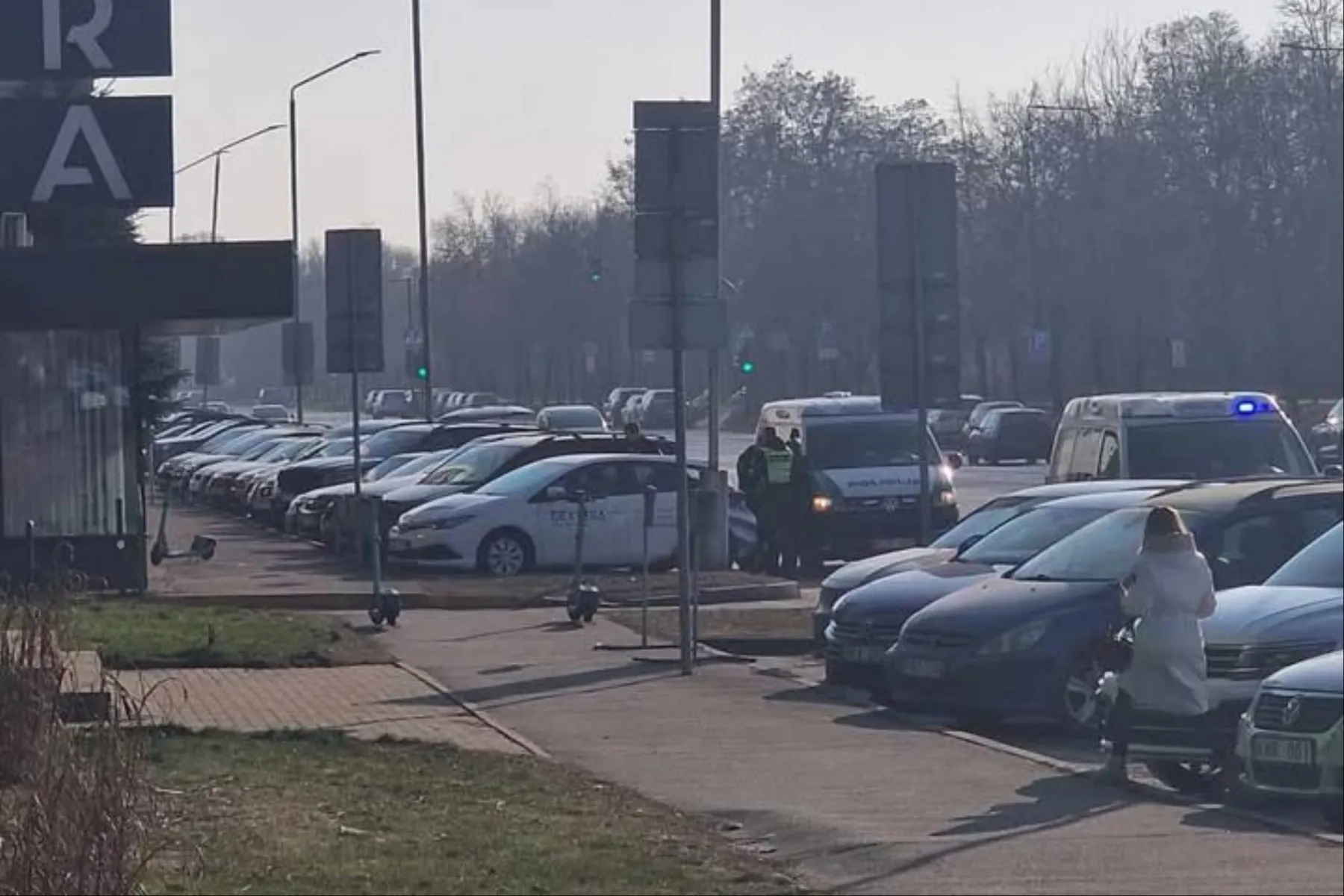 Policija Jonavos gatvėje / Skaitytojų nuotr.