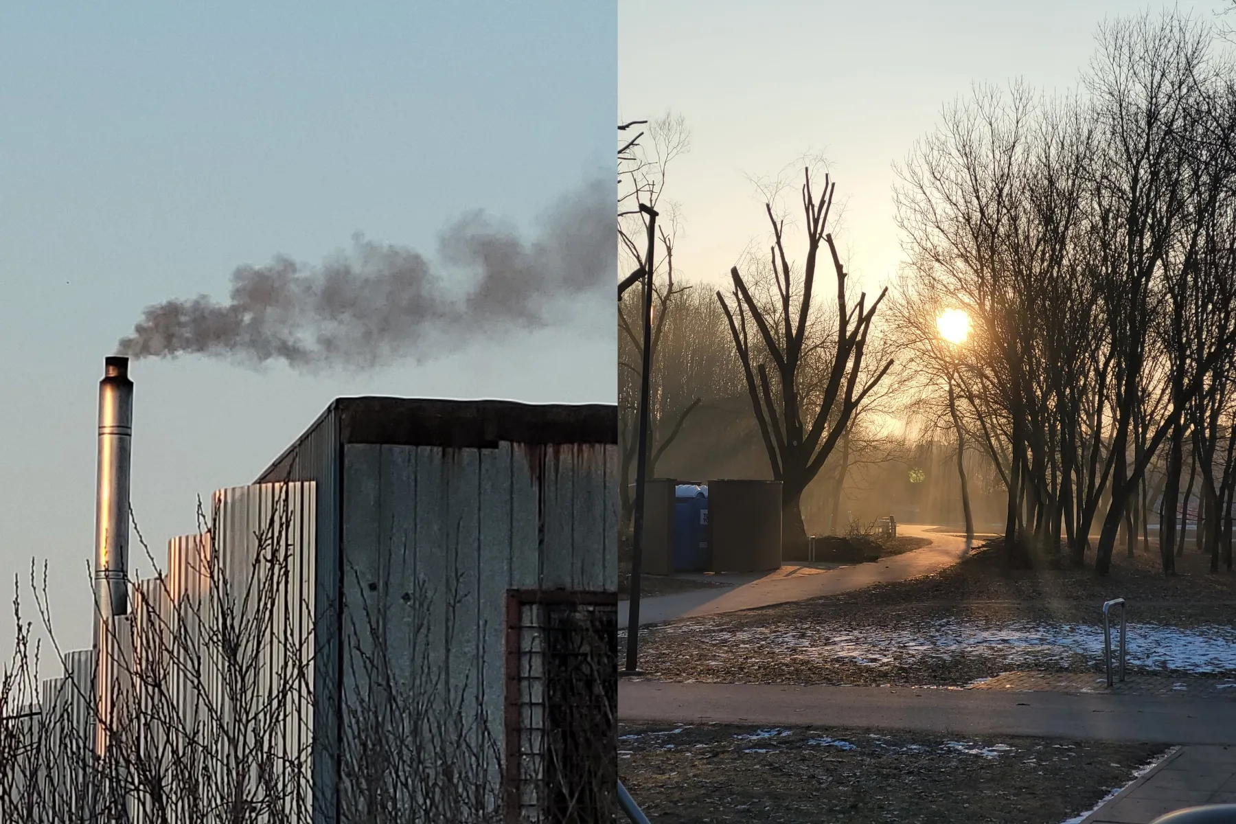 Dūmai Kalniečių parke / Skaitytojo nuotr.