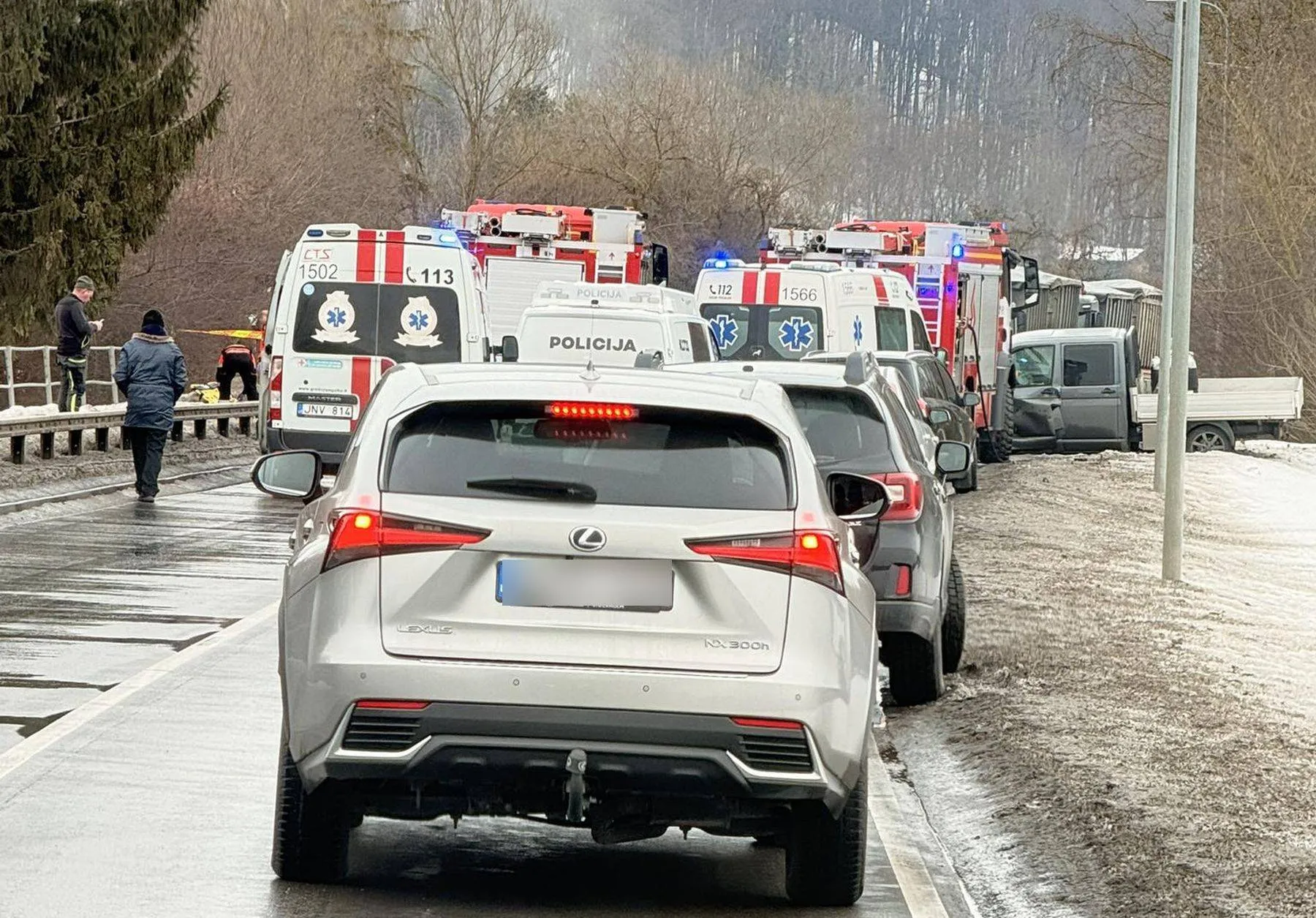 Avarija kelyje link Lapių / Kas vyksta Kaune grupės nuotr.