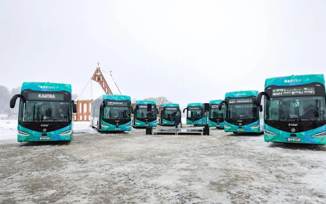 Kauno rajone pristatyti įsigyti elektriniai autobusai