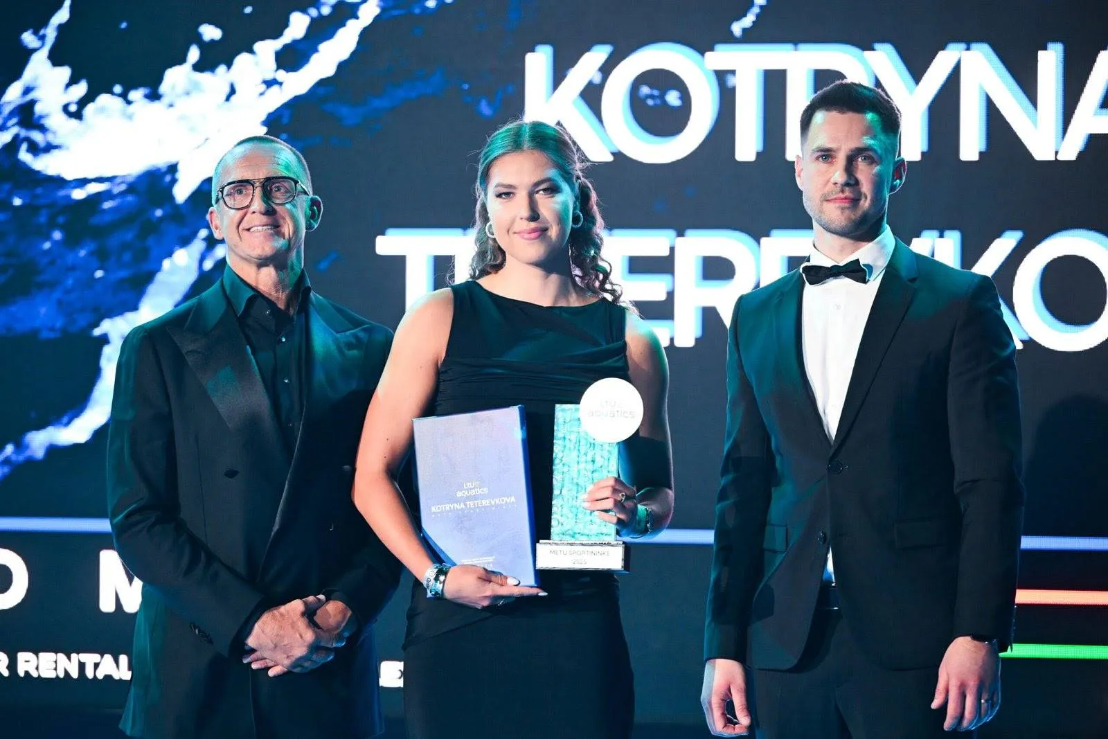 Martynas Tyla, Kotryna Teterevkova ir Justas Kalinauskas / „LTU Aquatics“ nuotr.