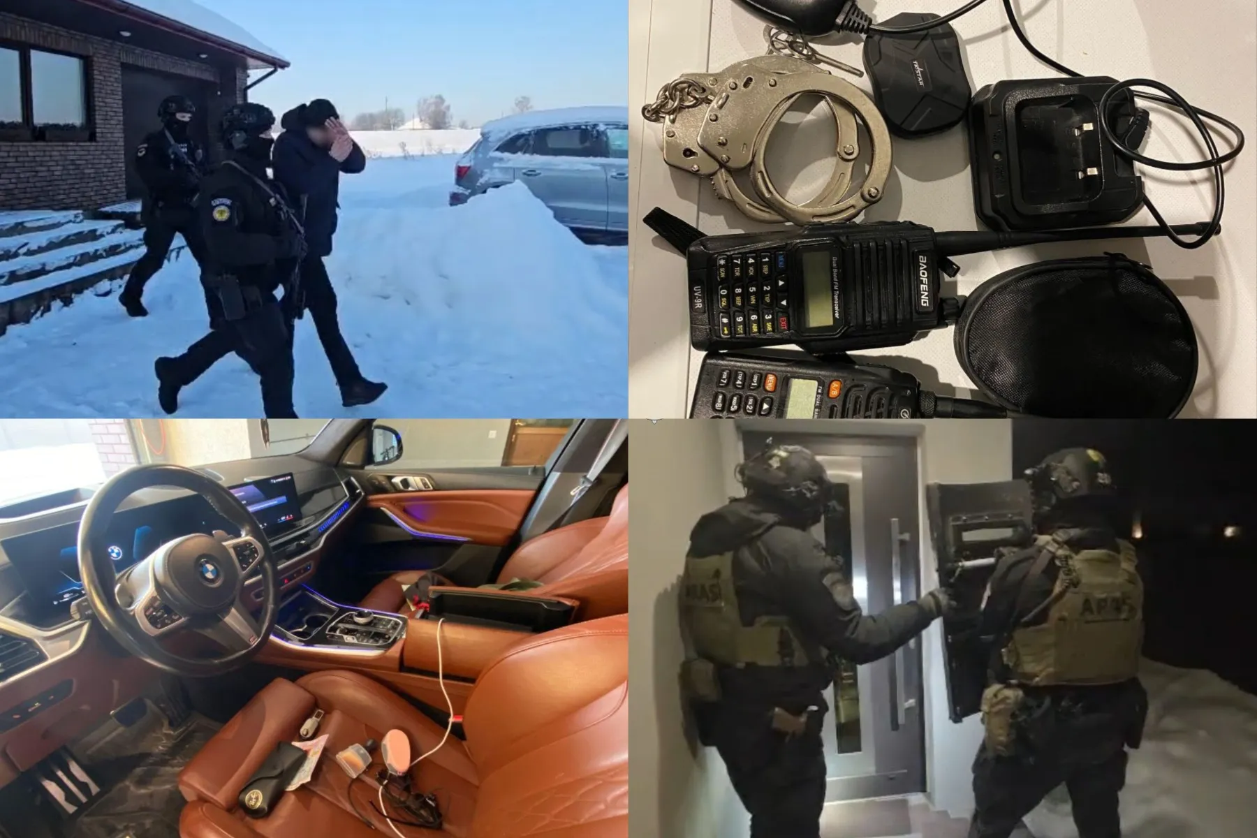 Sulaikyti įtariamo kontrabandinio nusikalstamo susivienijimo lyderiai / Policijos departamento nuotr.