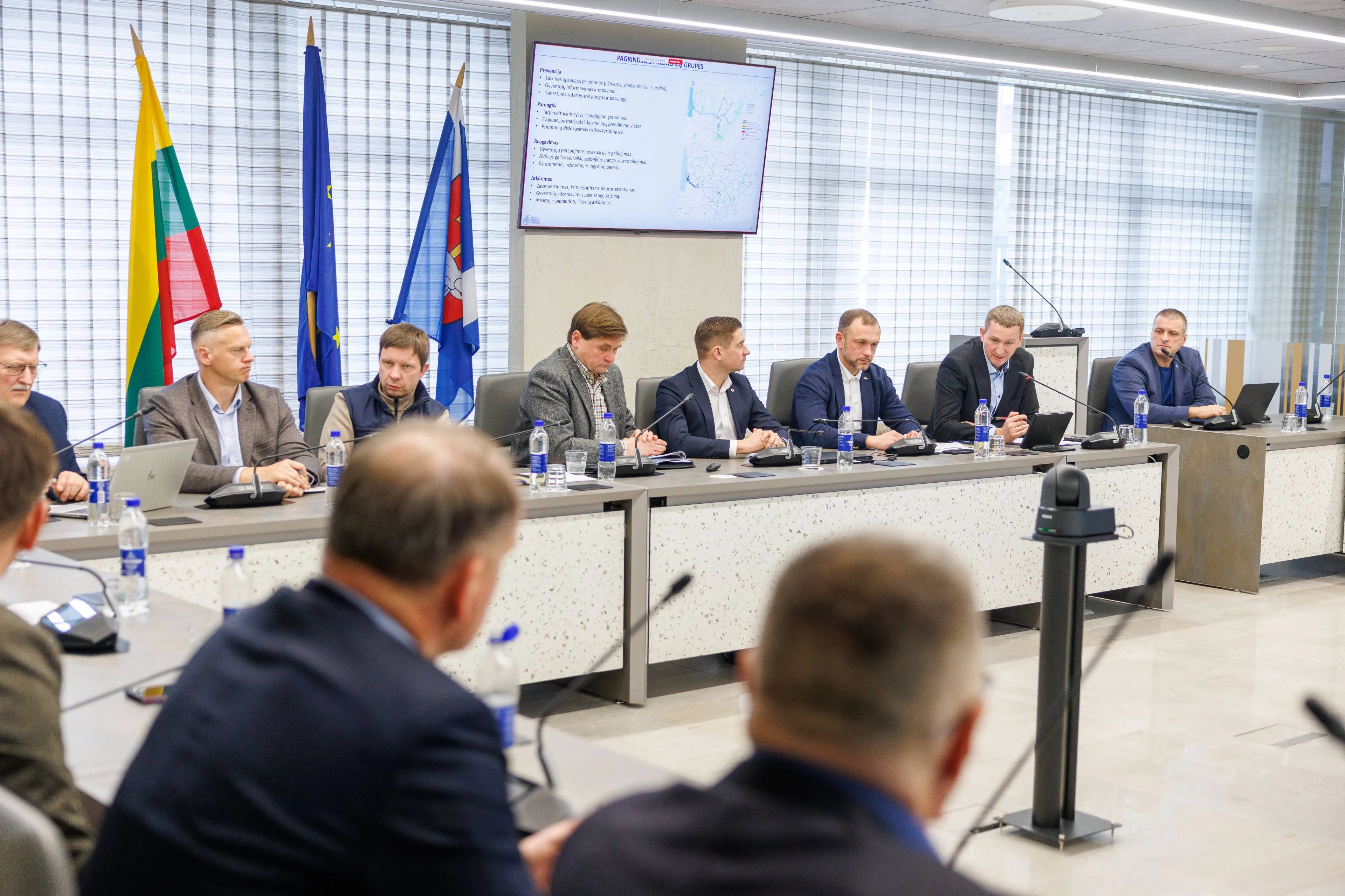 Susitikimas dėl potvynio / BNS nuotr.