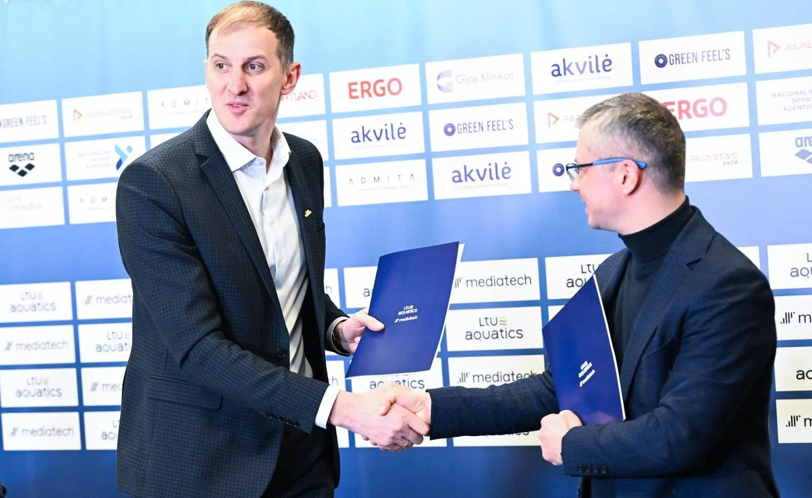 Saulius Binevičius ir Gediminas Galkauskas / „LTU Aquatics“ nuotr.