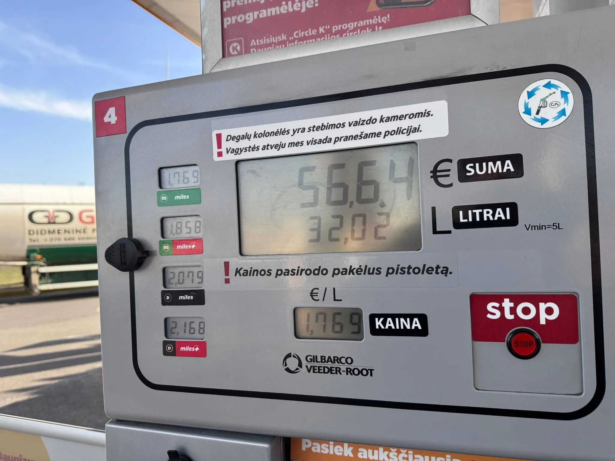Degalų kainos Kaune / Skaitytojų nuotr.